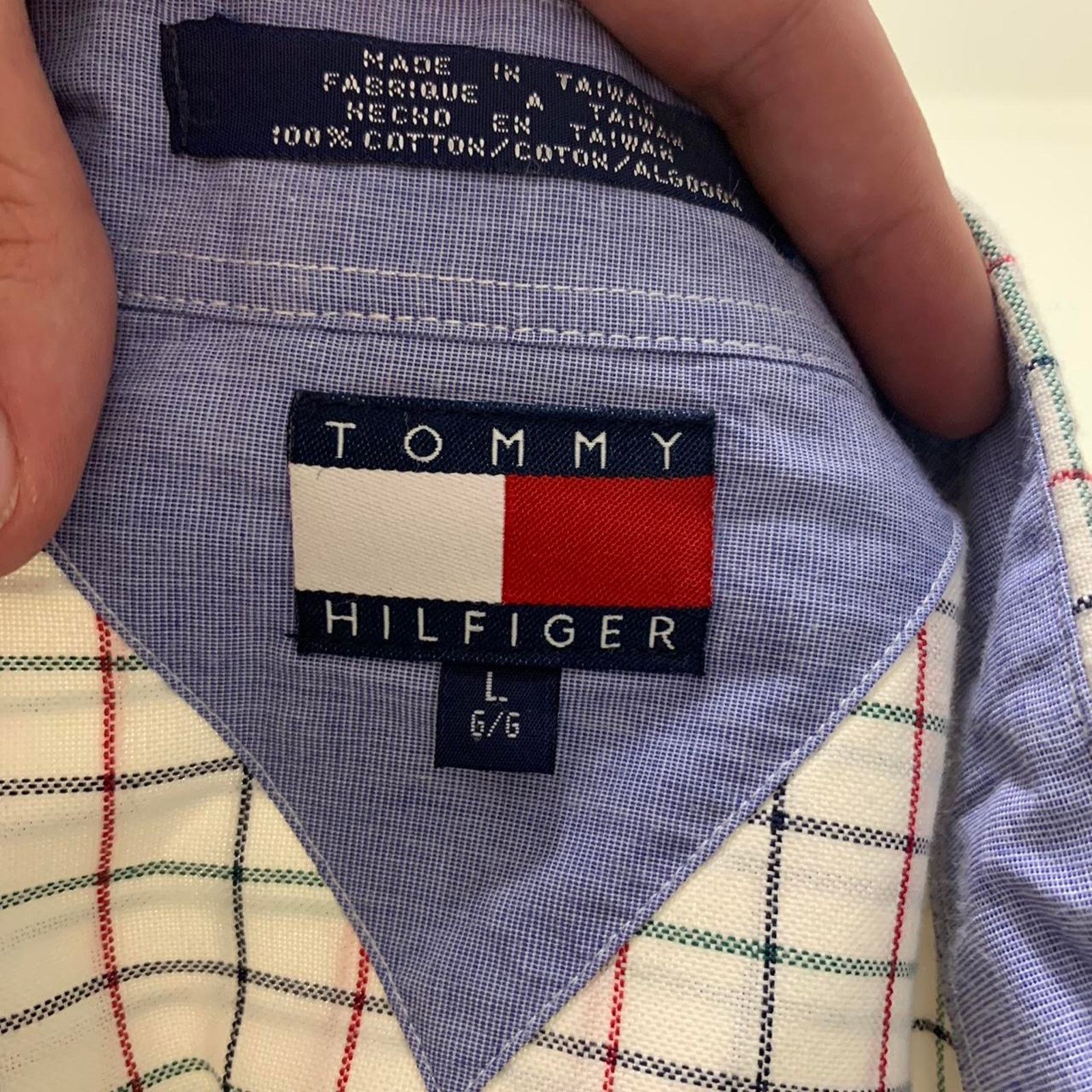 Tommy Hilfiger × Vintage Vintage 90s Tommy Hilfiger Striped Button Up Shirt Size US L / EU 52-54 / 3 - 5 Thumbnail
