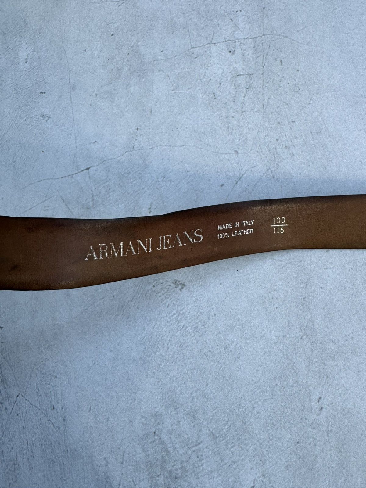 Armani Armani Jeans Leather Belt AJ Logo Size ONE SIZE - 4 Thumbnail