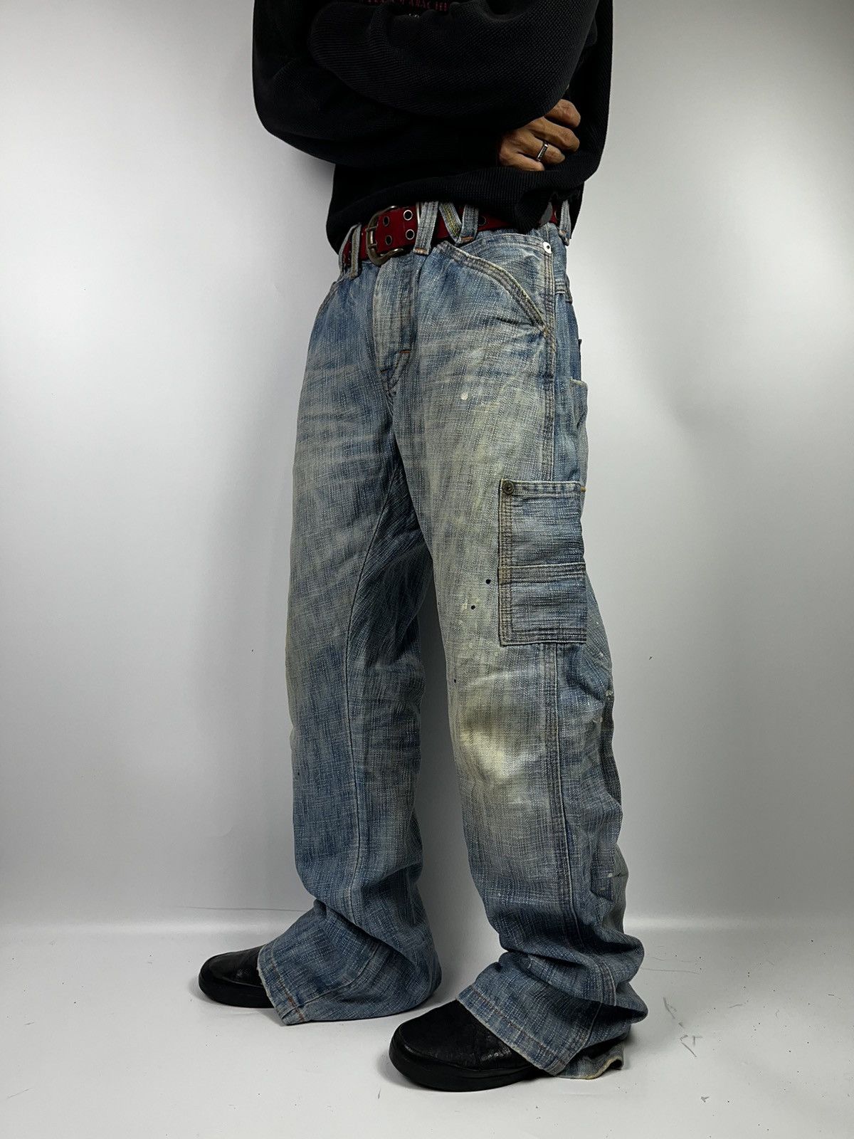 If Six Was Nine × Japanese Brand × Le Grande Bleu (L.G.B.) japanese brand genoeae cargos jeans pant Size US 32 / EU 48 - 16 Thumbnail
