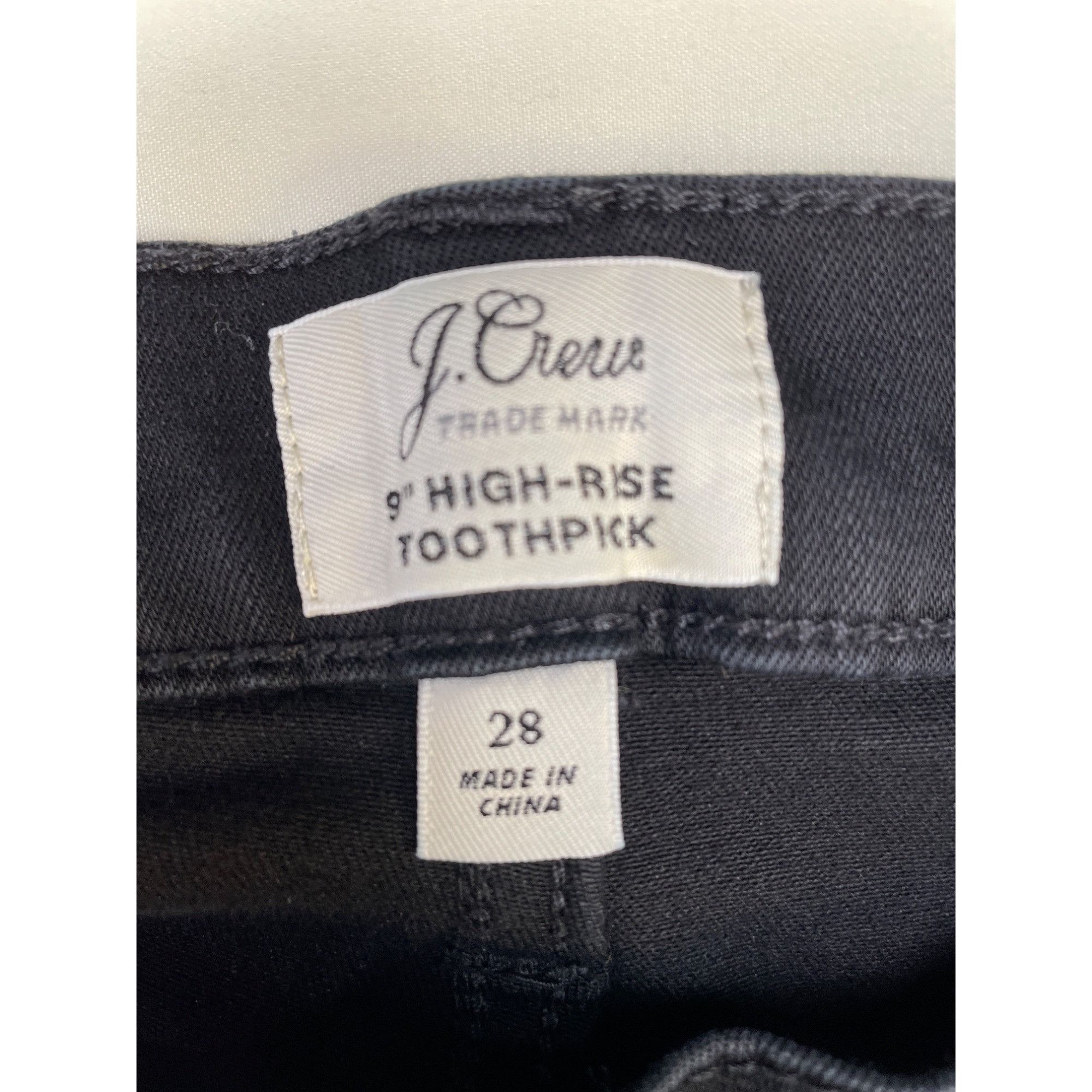 Other J Crew Women's Black 9' High Rise Skinny/toothpick Jeans Siz Size 28" / US 6 / IT 42 - 3 Thumbnail