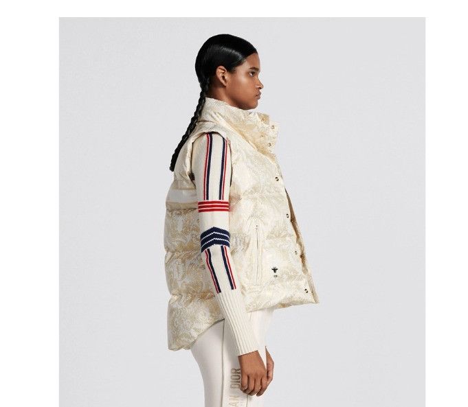Dior o1w1db10225 417C32A2 Puffer Vest in Beige Size S / US 4 / IT 40 - 3 Thumbnail