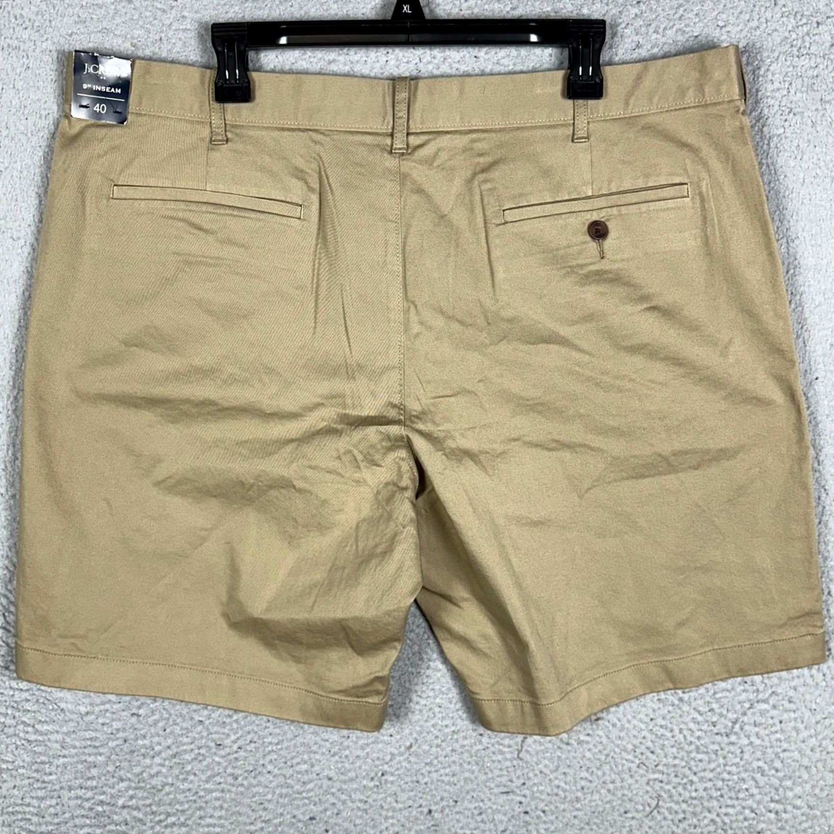 J.Crew J.Crew Chino Shorts Mens 40x9 Tan Khaki Flat Front Pockets Stretch Casual Shorts Size US 40 / EU 56 - 2 Thumbnail