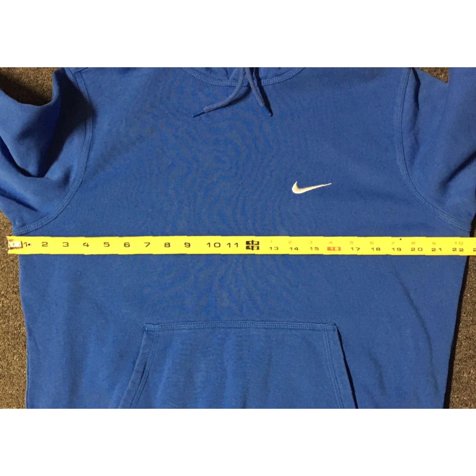 Nike VINTAGE Nike Swoosh Hoodie M Mens Blue Check Grunge Hip Hop 90s 80s 90s Nike Sportswear Pullover Size US M / EU 48-50 / 2 - 6 Thumbnail