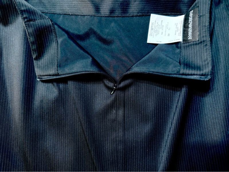 Emporio Armani Emporio Armani Black Wool Pencil Skirt - Size TG 42 (US 6-8) Size 28" / US 6 / IT 42 - 4 Thumbnail