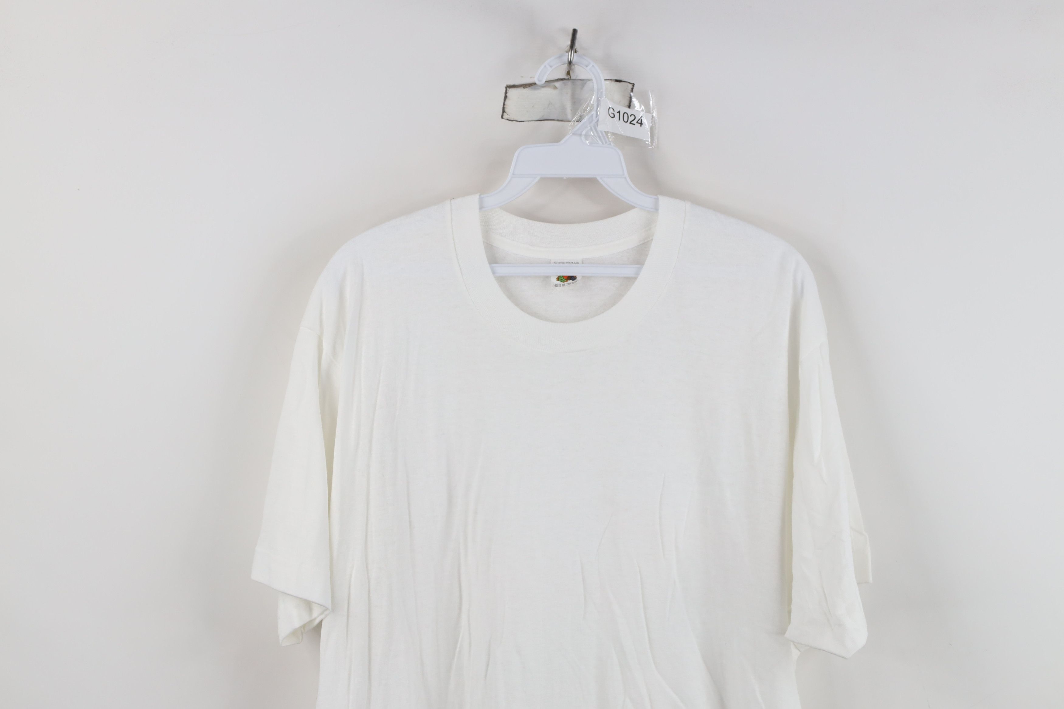 Vintage Vintage 90s Streetwear Cotton Short Sleeve T-Shirt White USA Size US XL / EU 56 / 4 - 2 Thumbnail