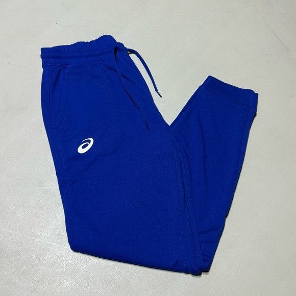 Asics NWT ASICS MEN’S FRENCH TERRY TRAINING JOGGERS ROYAL BLUE SZ Size US 30 / EU 46 - 1 Thumbnail
