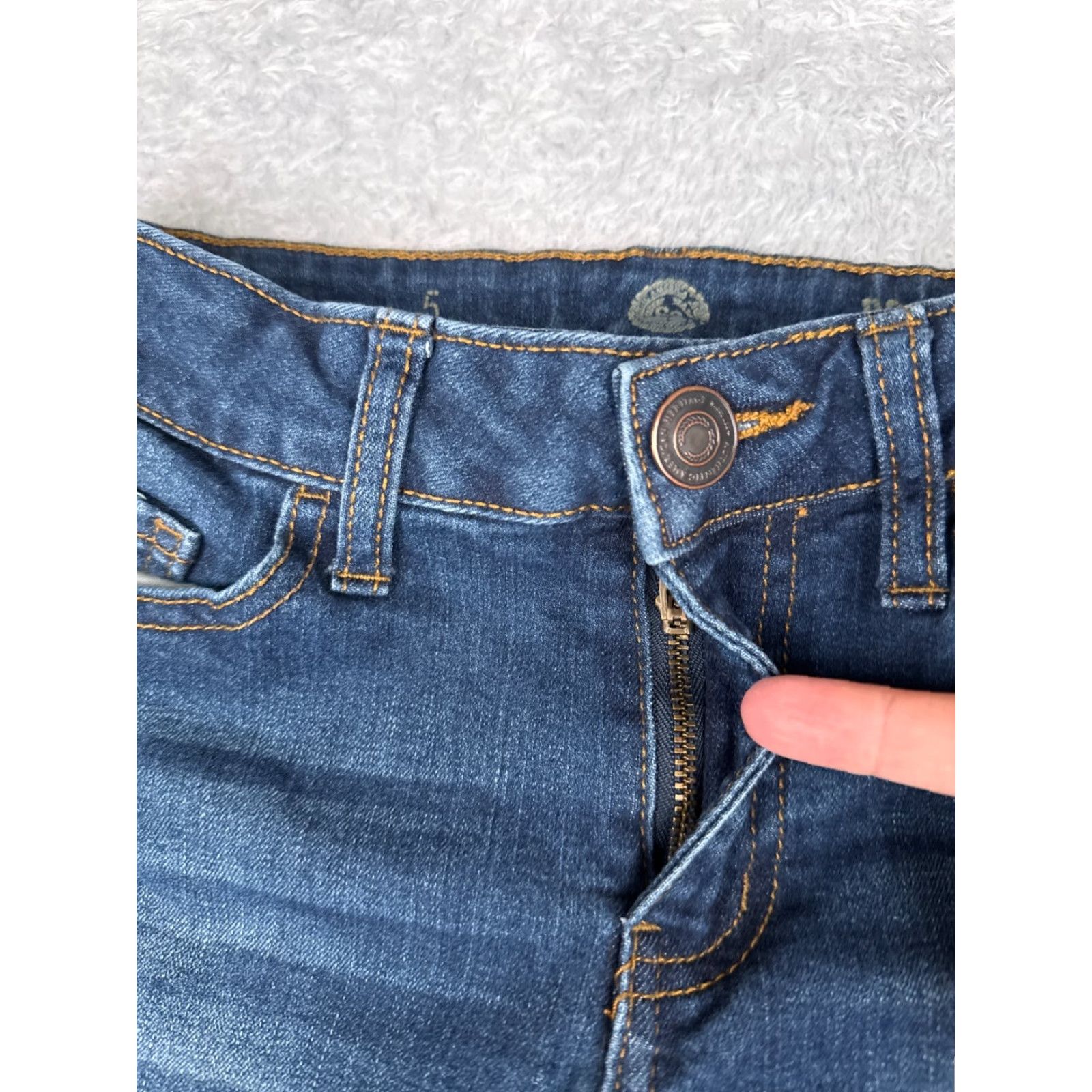 Vintage SO Jeans Jeans 5 Blue Denim Bootcut Low Rise Cotton Blend Medium Wash 26x31 Womens Regular 26 Blue Cowboy Southwestern American Designer 90s? Size 27" / US 4 / IT 40 - 5 Thumbnail