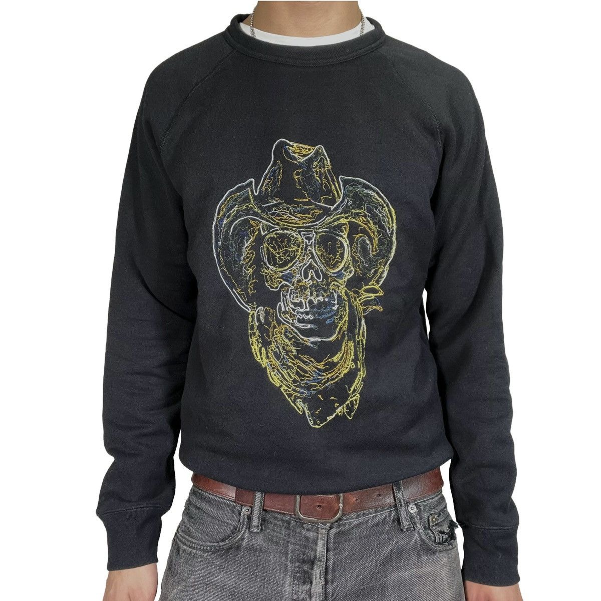 Our Legacy Our Legacy Neon Skull Crewneck Size US S / EU 44-46 / 1 - 1 Thumbnail