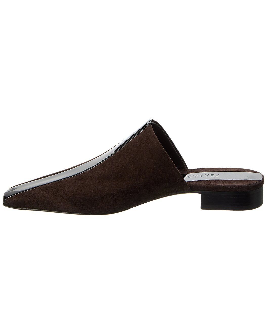 Salvatore Ferragamo o1s1rm0724 Selestina Leather Mules in Chocolate Brown Size US 9.5 / IT 39.5 - 1 Thumbnail