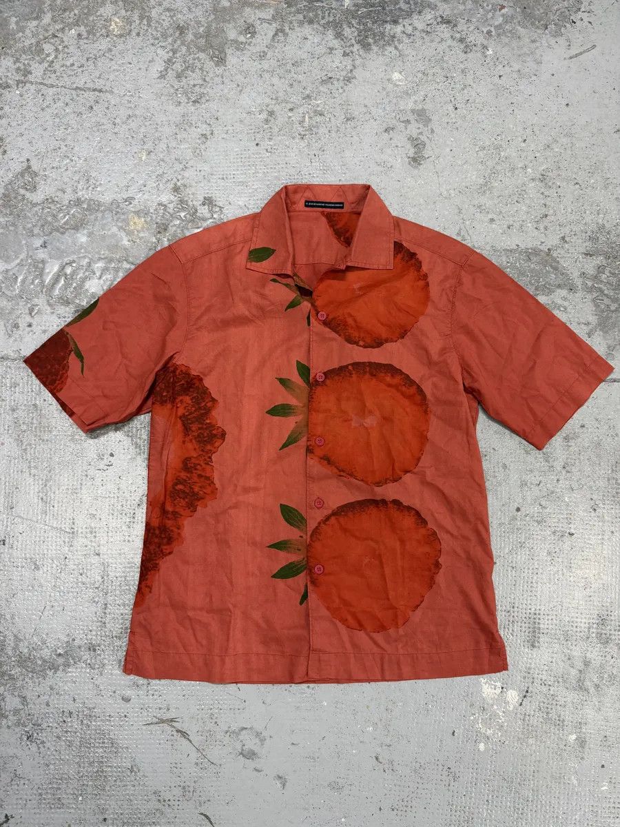 Marithe + Francois Girbaud 2000s Marithé + François Girbaud Red Strawberry Short Sleeves Shirt Size US M / EU 48-50 / 2 - 1 Thumbnail