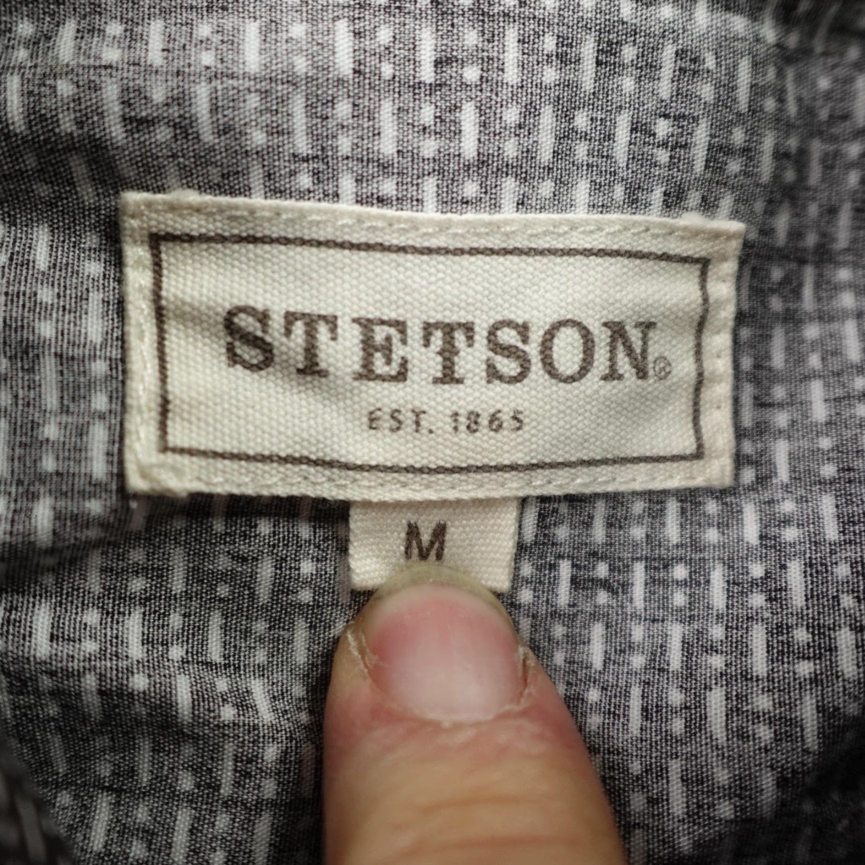 Stetson VINTAGE Stetson Cowboy Shirt Mens Medium Black Western Pearl Snap Button-Up Geometric Outdoor Casual Size US M / EU 48-50 / 2 - 7 Thumbnail