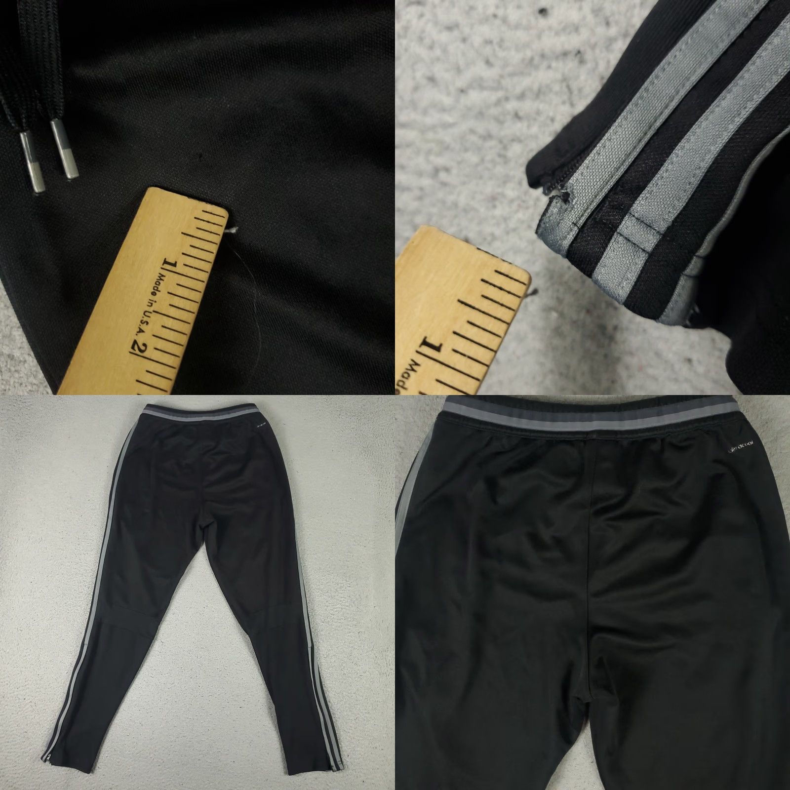 Adidas Adidas Pants Mens Size Small Black Ankle Zip Track Sweatpants Size US 29 - 8 Thumbnail