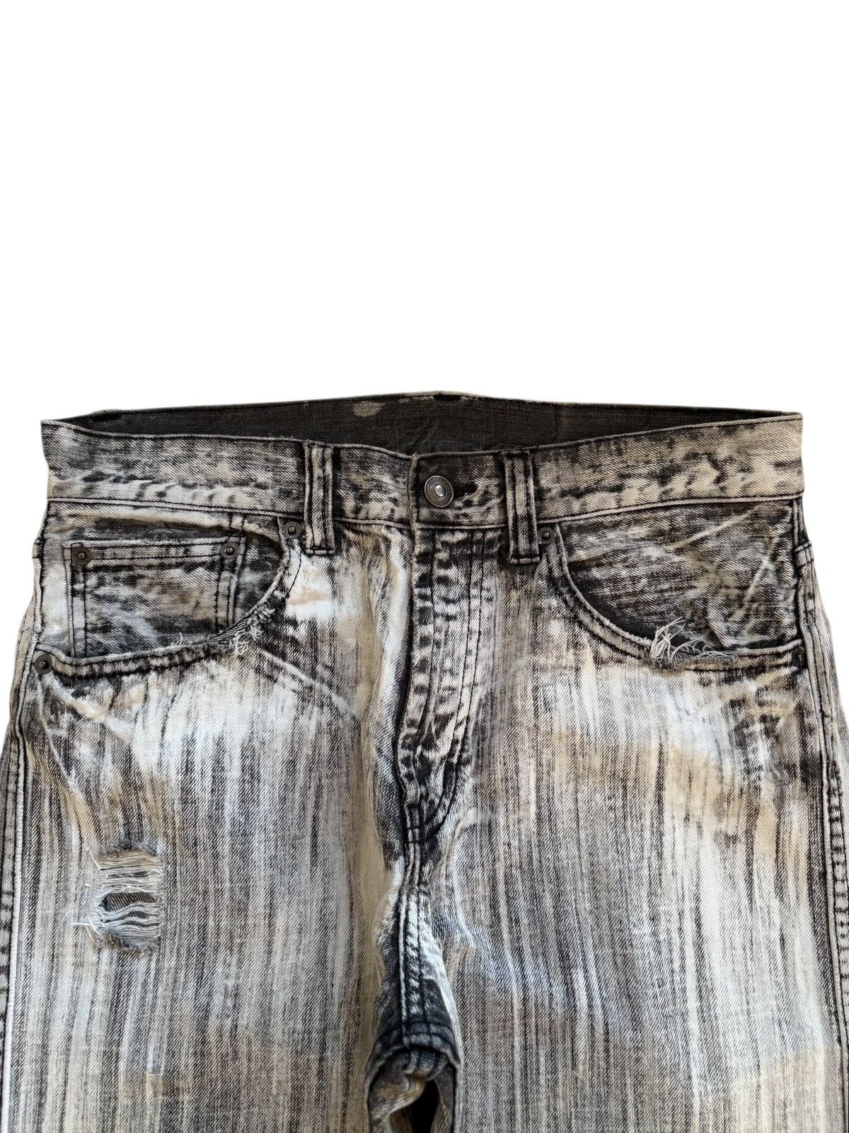 14th Addiction × Japanese Brand Vintage Japanese Brand Distressed Ripped Loose Jeans Size US 30 / EU 46 - 4 Thumbnail