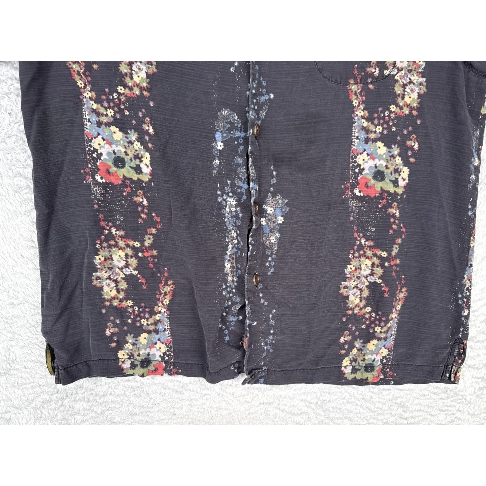 Tommy Bahama VINTAGE Tommy Bahama Shirt Men Extra Large Black Floral 100% Silk Hawaiian Button Up Size US XL / EU 56 / 4 - 5 Thumbnail