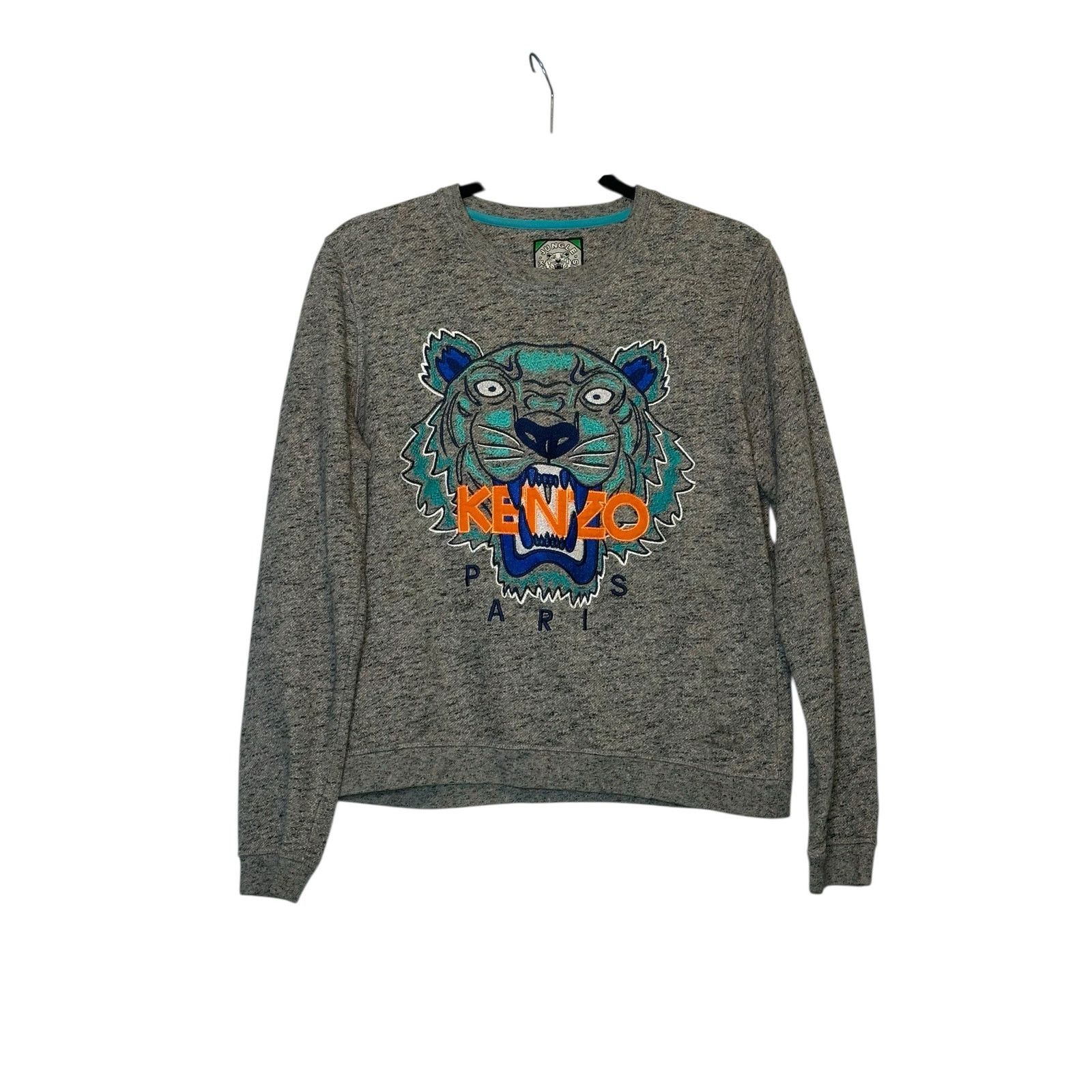 Kenzo KENZO Blue Tiger Logo Embroidery Sweatshirt Size Large Size L / US 10 / IT 46 - 13 Thumbnail