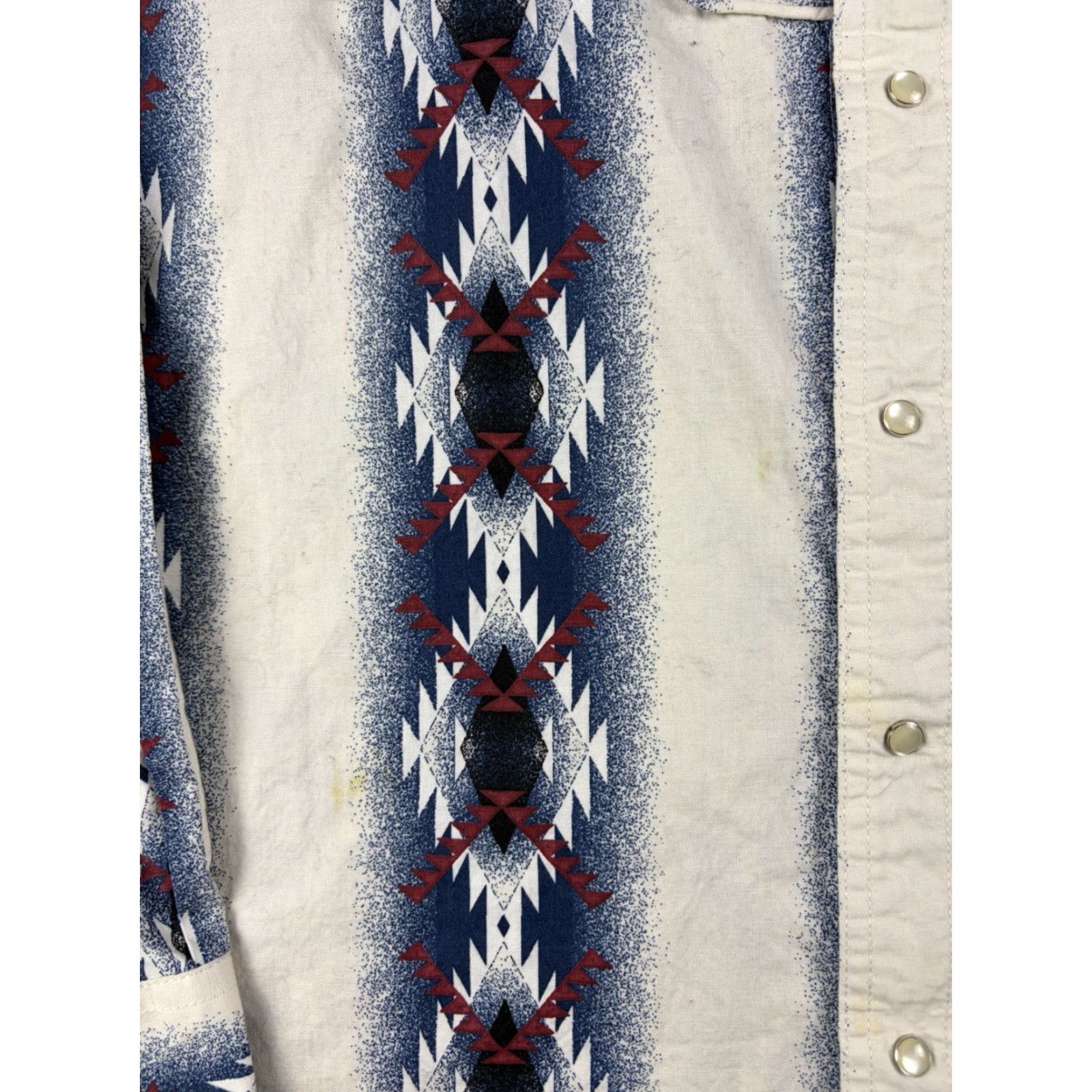 Wrangler VINTAGE Wrangler Pearl Snap Shirt Men’s XL Aztec Striped Western USA Shirt Size US XL / EU 56 / 4 - 3 Thumbnail