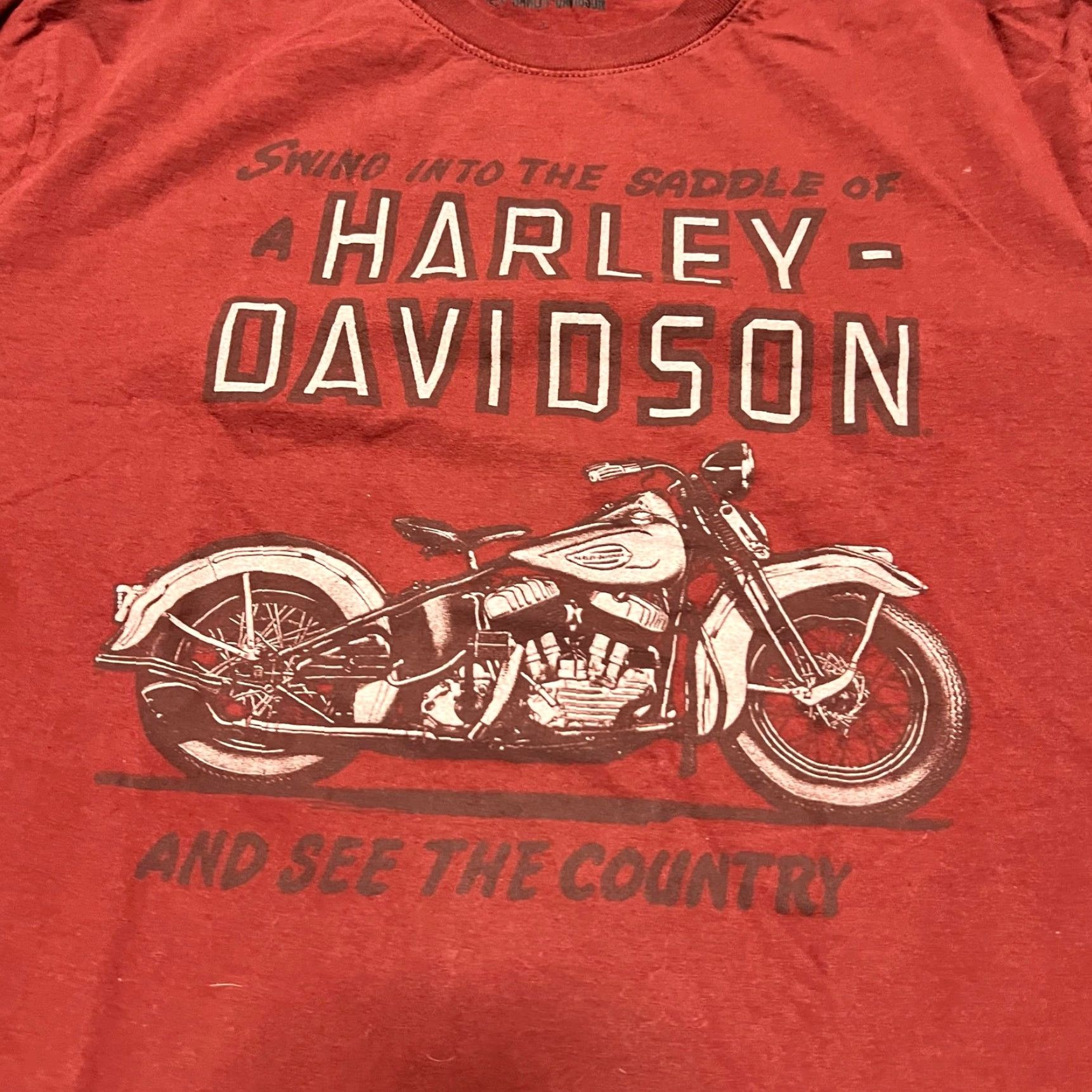 Harley Davidson Harley Davidson Shirt Mens Large Red Motorcycle Graphic Saddle Country Mens L Red Size US L / EU 52-54 / 3 - 2 Thumbnail