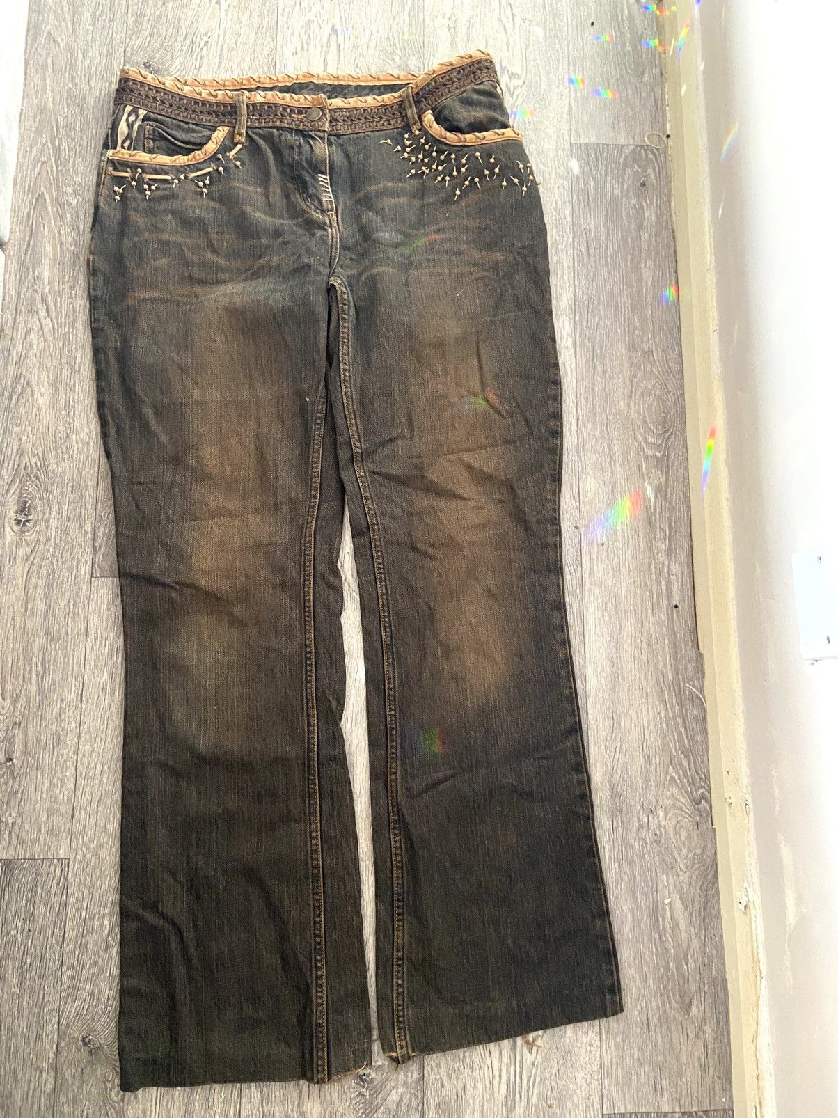 Karen Millen Karen Millen England Overdye Flared 2000s vtg Rare size 14 Size 32" / US 10 / IT 46 - 5 Thumbnail