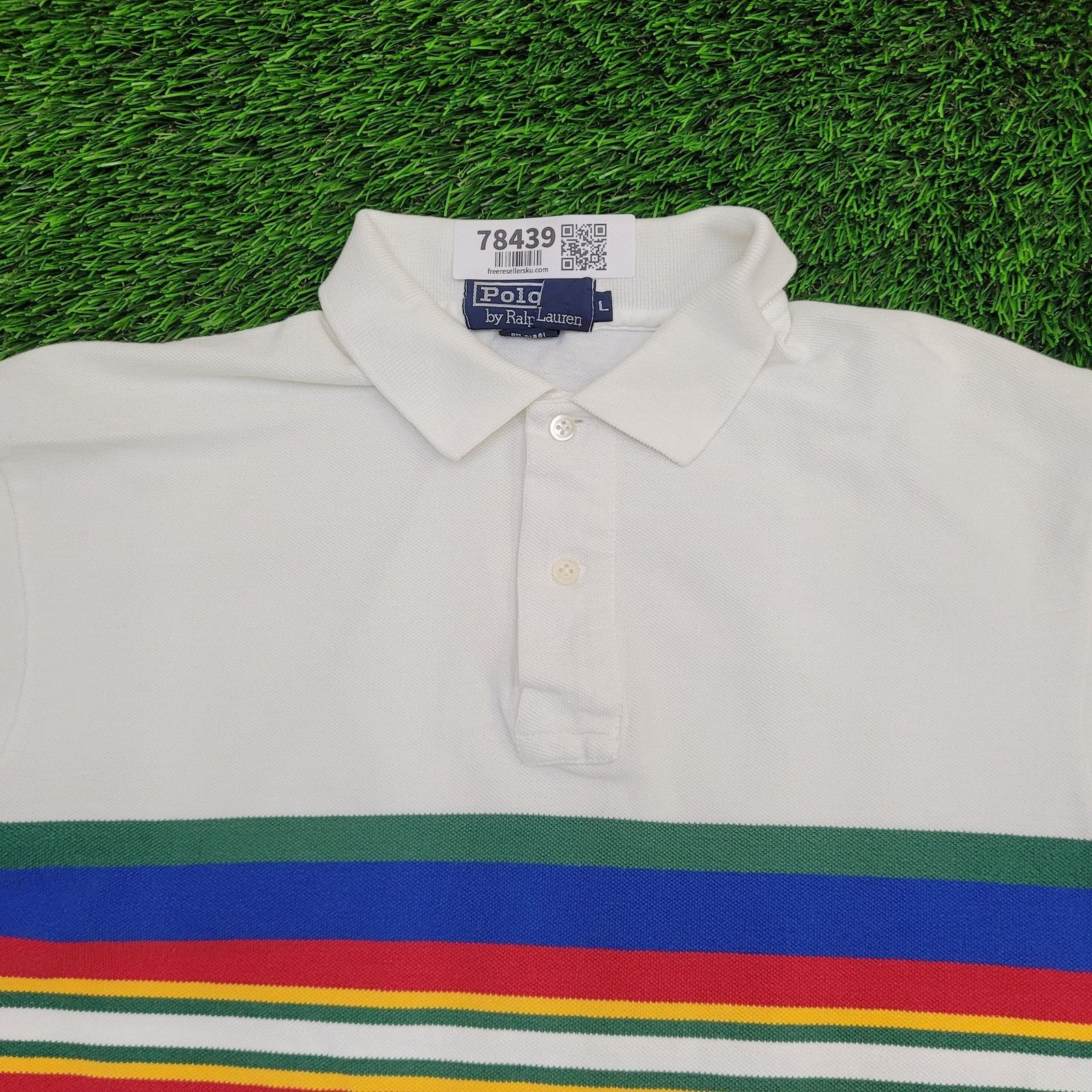 Ralph Lauren Vintage Ralph-Lauren Rainbow Polo Shirt Large 21x31 USA Made Size US L / EU 52-54 / 3 - 10 Thumbnail