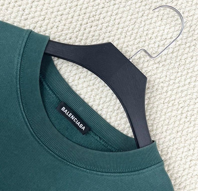 Balenciaga Balenciaga Black-green logo sweatshirt at back Size US L / EU 52-54 / 3 - 3 Thumbnail
