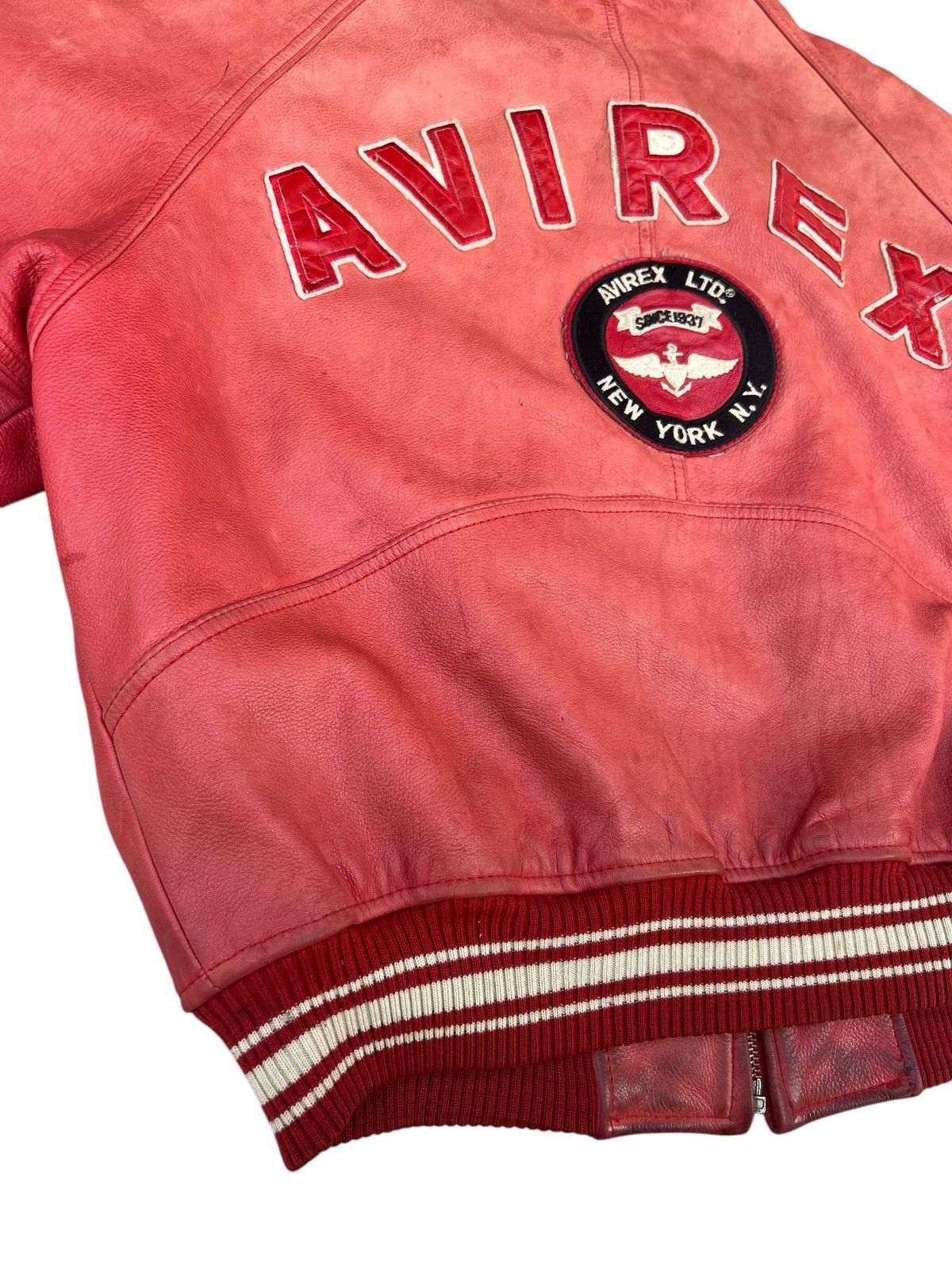 Avirex 90s Avirex Muddy Patina Leather Flight Jacket Military Size US M / EU 48-50 / 2 - 4 Thumbnail