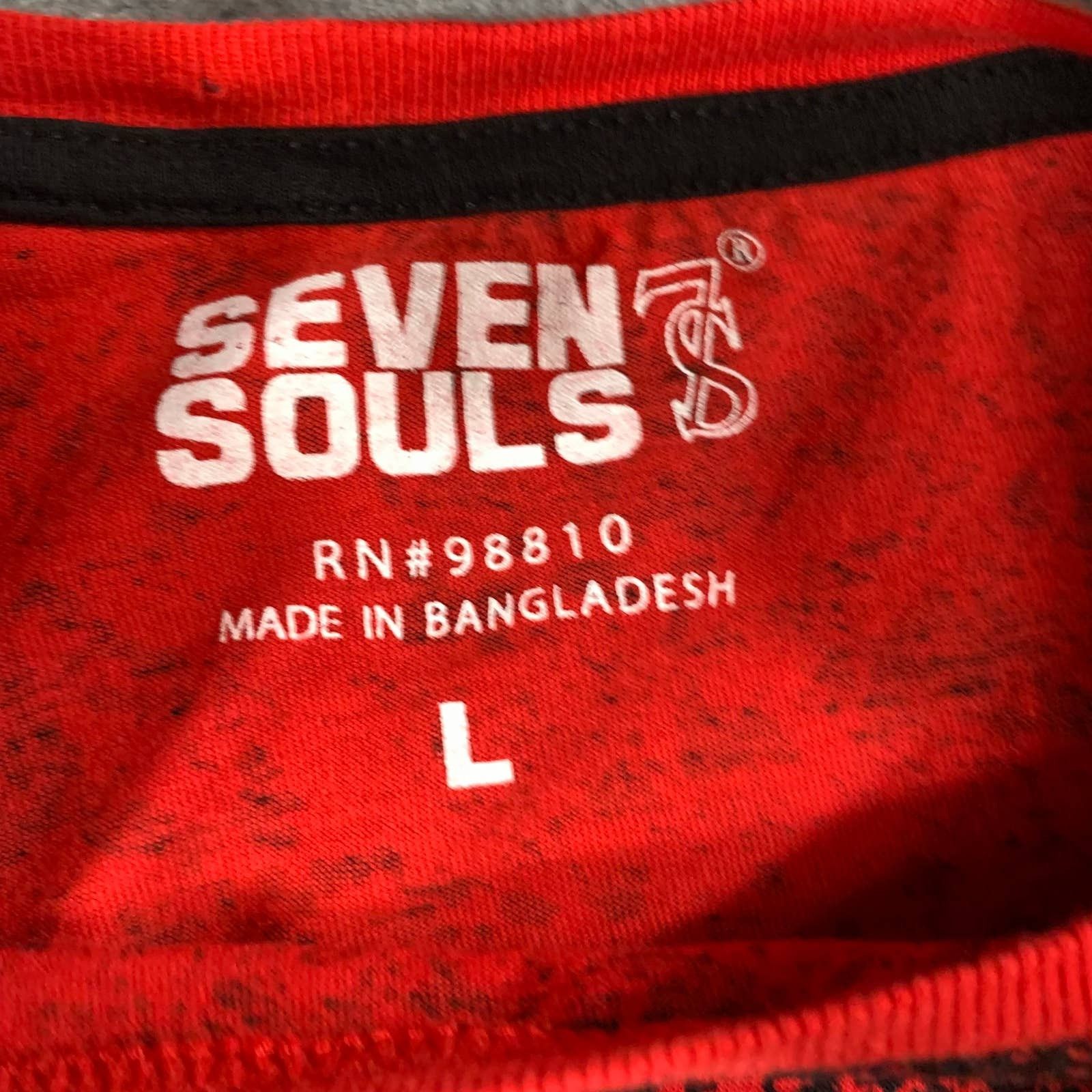 Other Seven Souls Hustle Shirt Women Large Red Long Sleeve Size L / US 10 / IT 46 - 3 Thumbnail