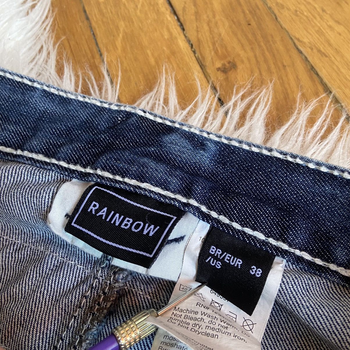Rainbow 📌 Crazy Rainbow Y2K Avant-Garde Denim Jeans Size US 38 / EU 54 - 14 Thumbnail