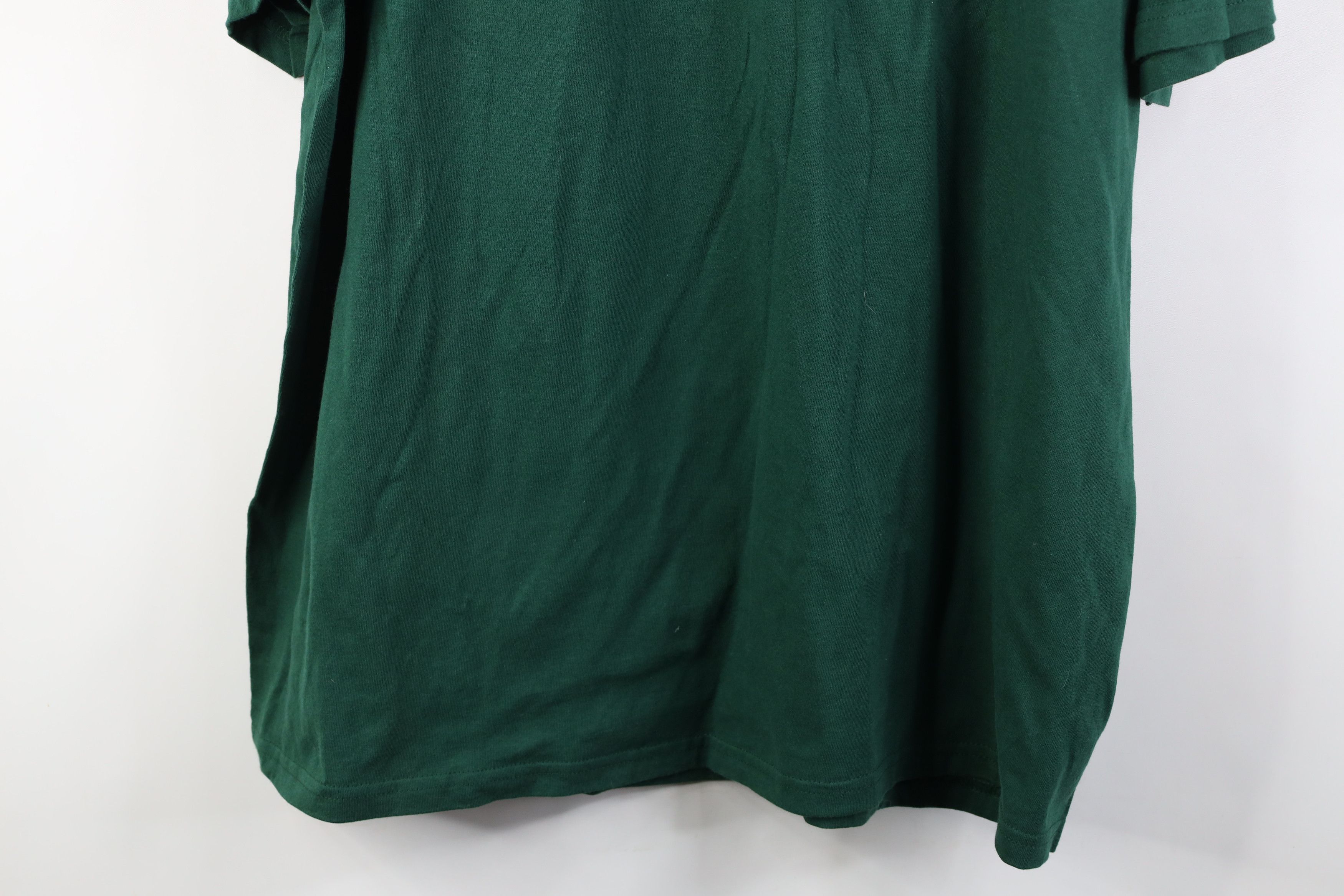 Vintage Vintage 90s Y2K Streetwear Heavyweight Cotton T-Shirt Green Size US XXL / EU 58 / 5 - 3 Thumbnail