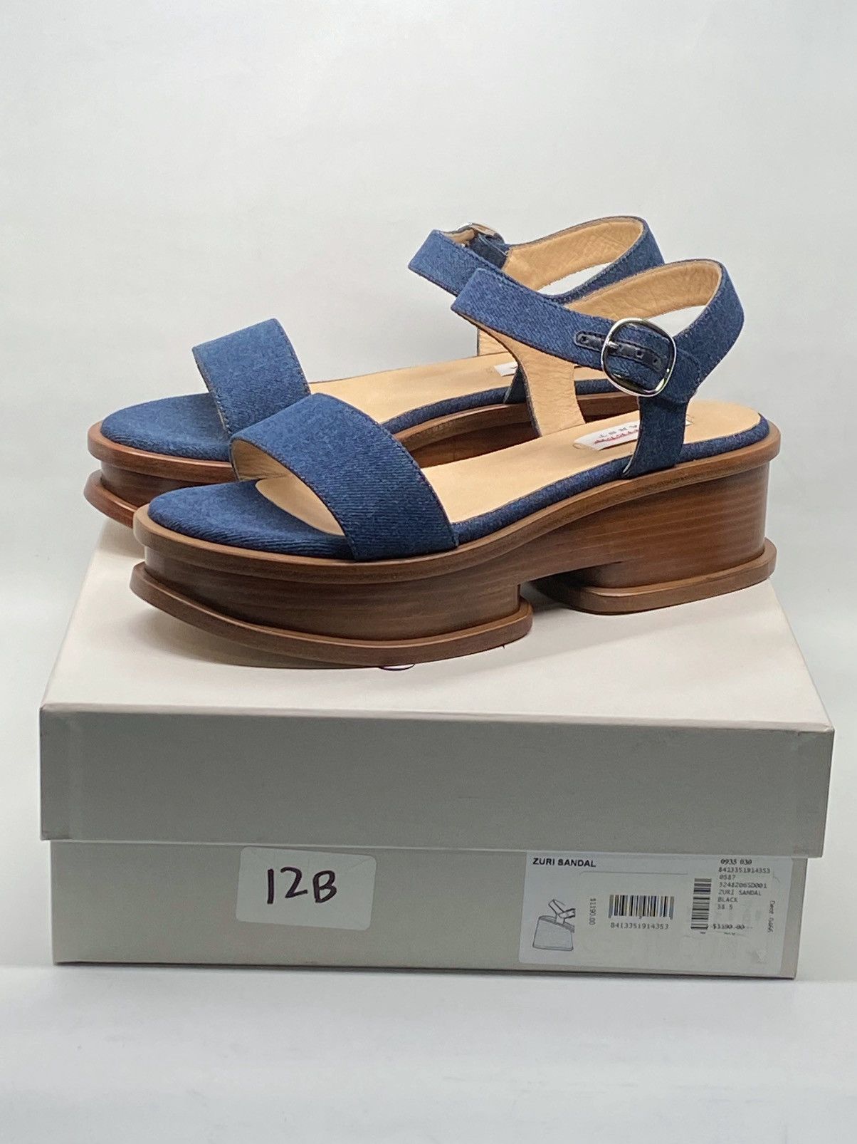 Gabriela Hearst Gabriela Hearst Michael 60MM Denim Wedge Sandals size 41.5 Size US 11.5 / IT 41.5 - 10 Thumbnail