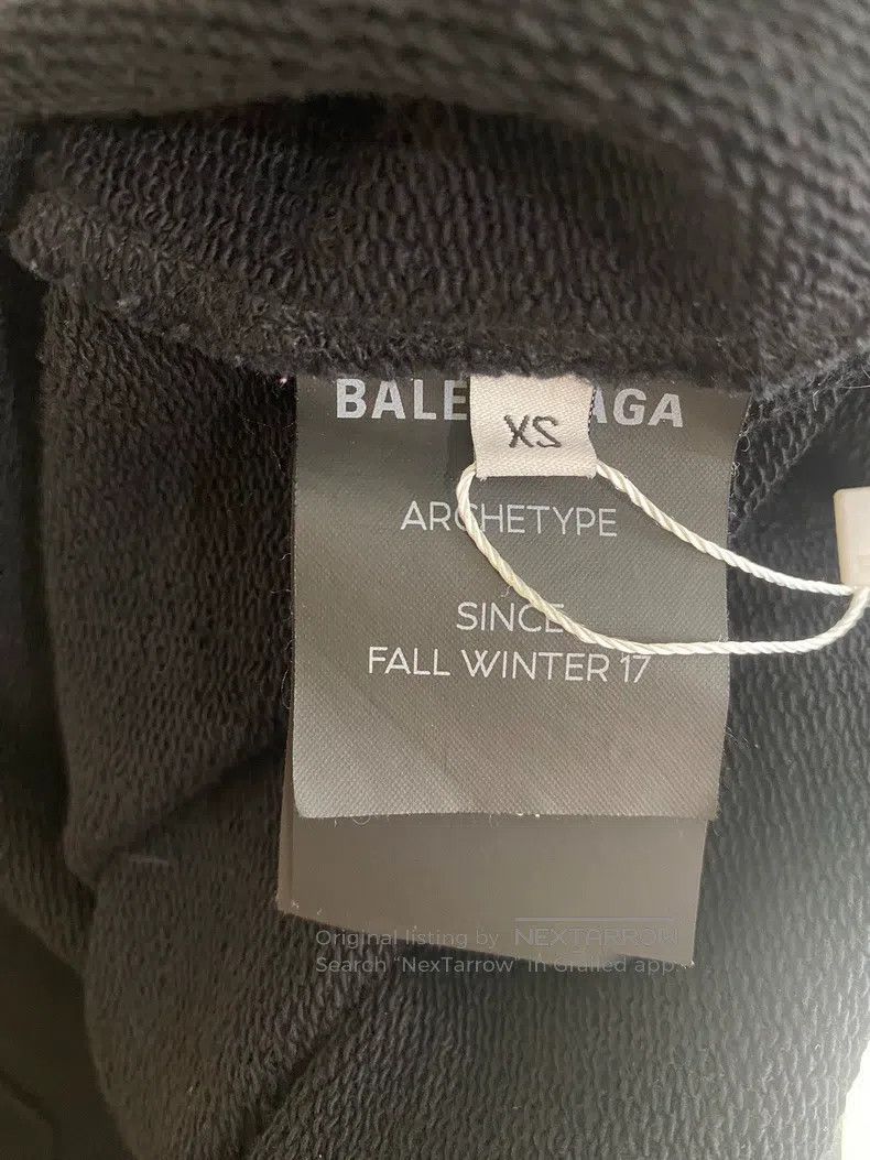 Balenciaga Balenciaga Black hoodie with back logo print, size XS Size US XS / EU 42 / 0 - 7 Thumbnail