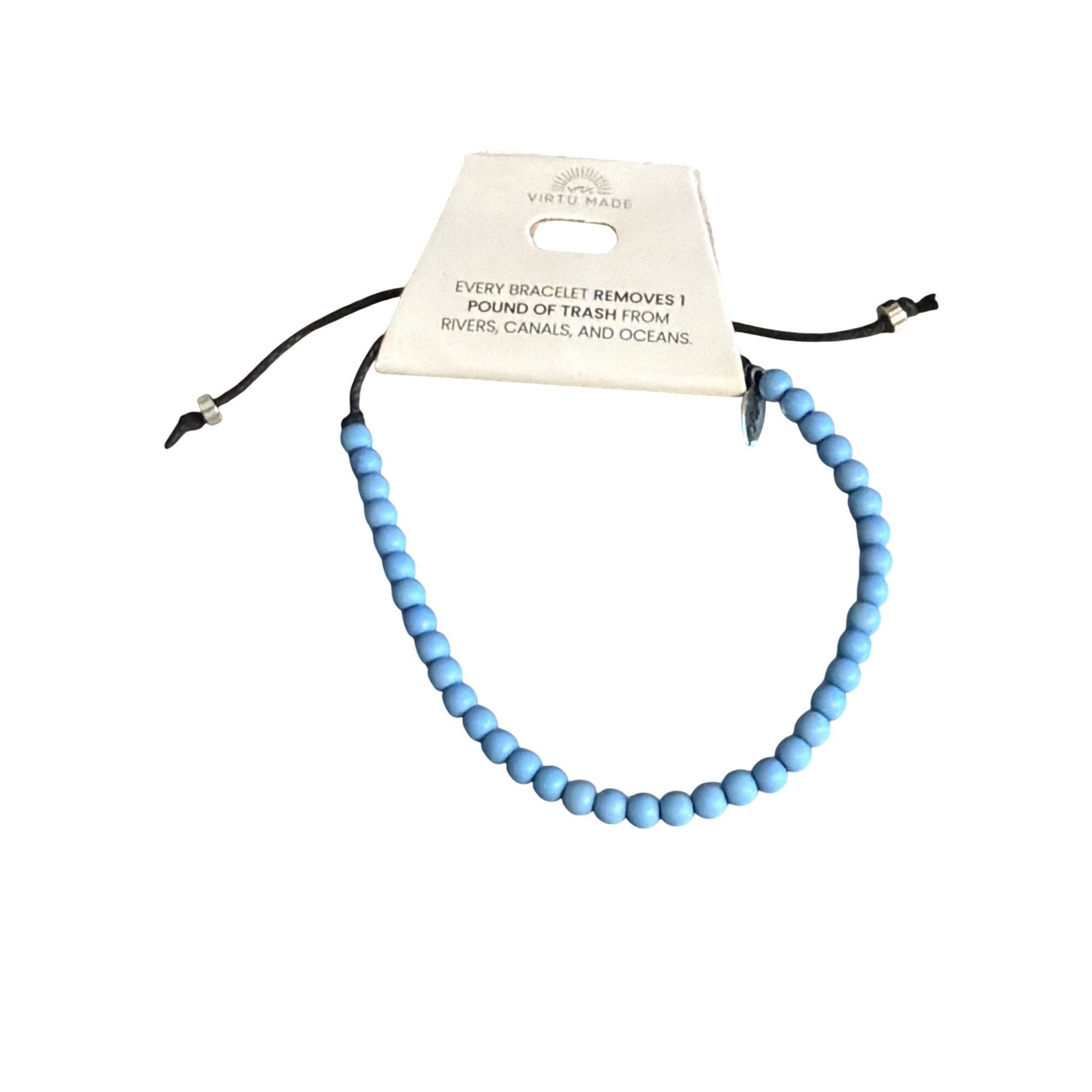 Other Virtu Made Blue Beaded Bracelet 50% Recycled Plastic Bali Ec Size ONE SIZE - 1 Thumbnail