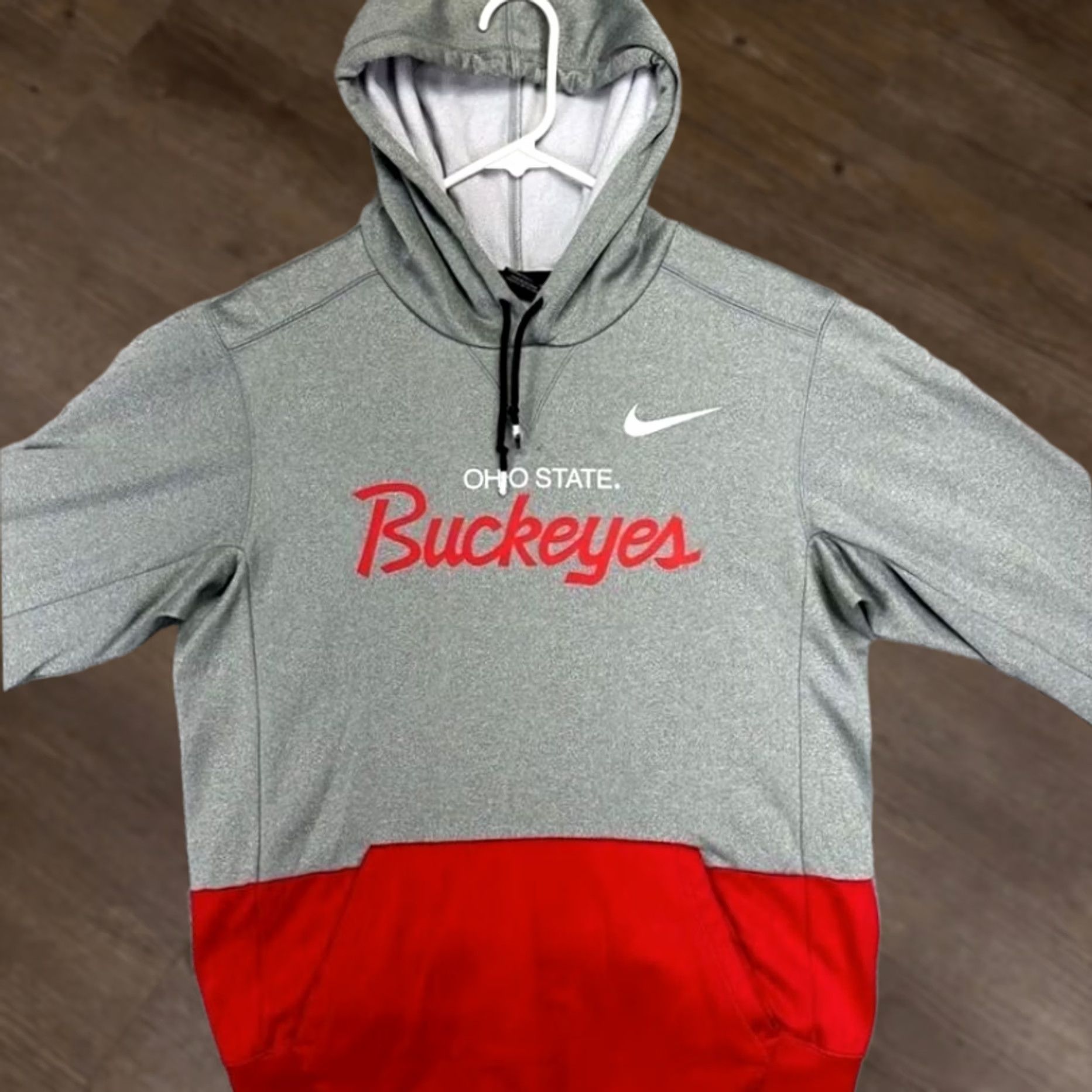 Nike Nike Ohio State Buckeyes Hoodie Mens Small Dri Fit Gray Red Sweatshirt Sweater Pullover Size US S / EU 44-46 / 1 - 1 Thumbnail