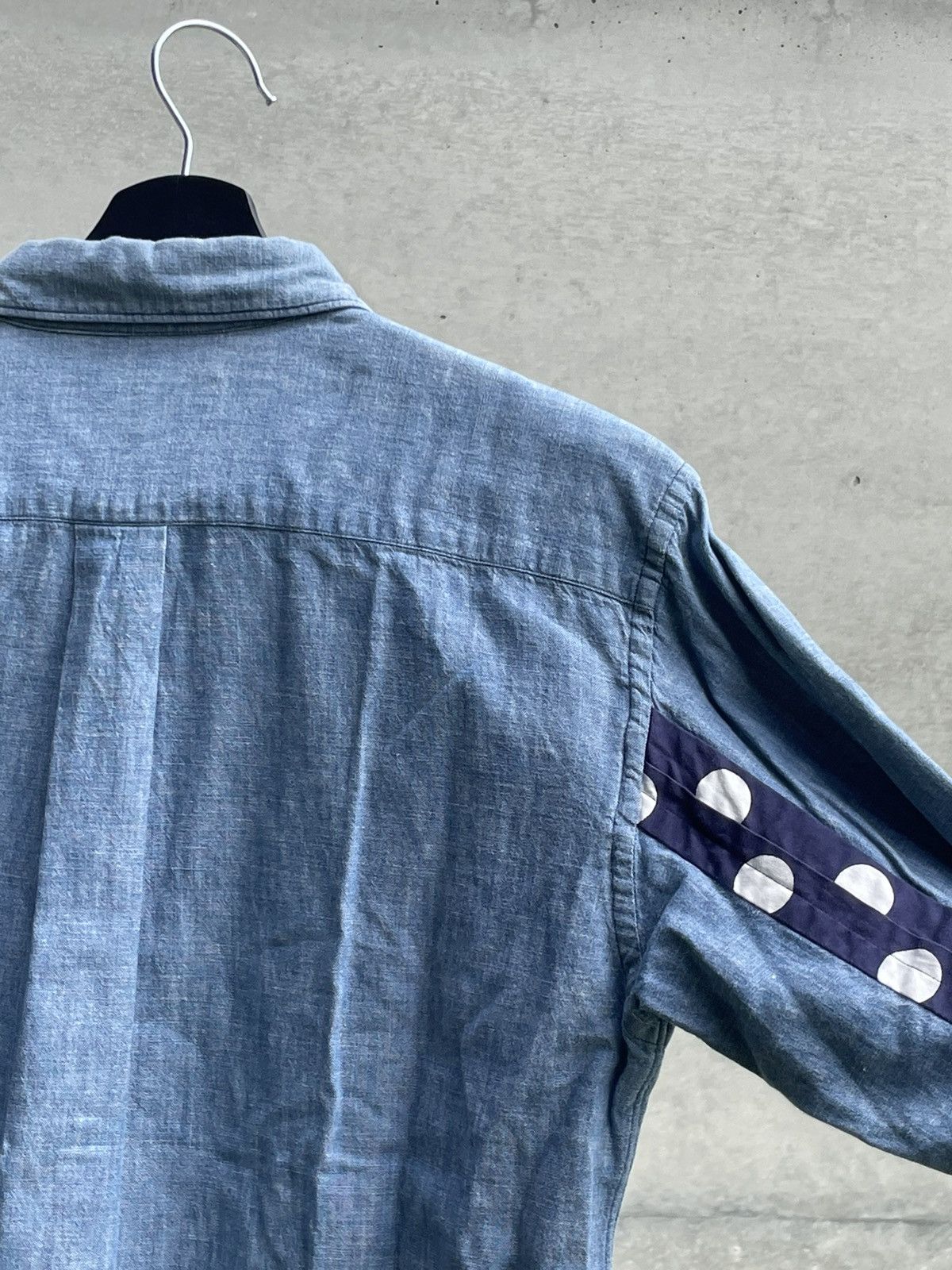 Comme des Garcons Homme Deux COMME des GARCONS HOMME DEUX Dot Line Chambray Shirt Size US XS / EU 42 / 0 - 6 Thumbnail