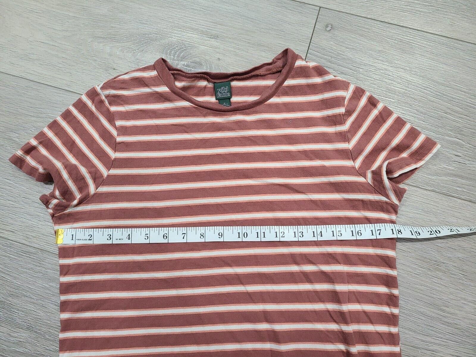 Designer Wild Fable long Cropped T Shirt 90s Striped Cap Sleeve Size M / US 6-8 / IT 42-44 - 4 Thumbnail