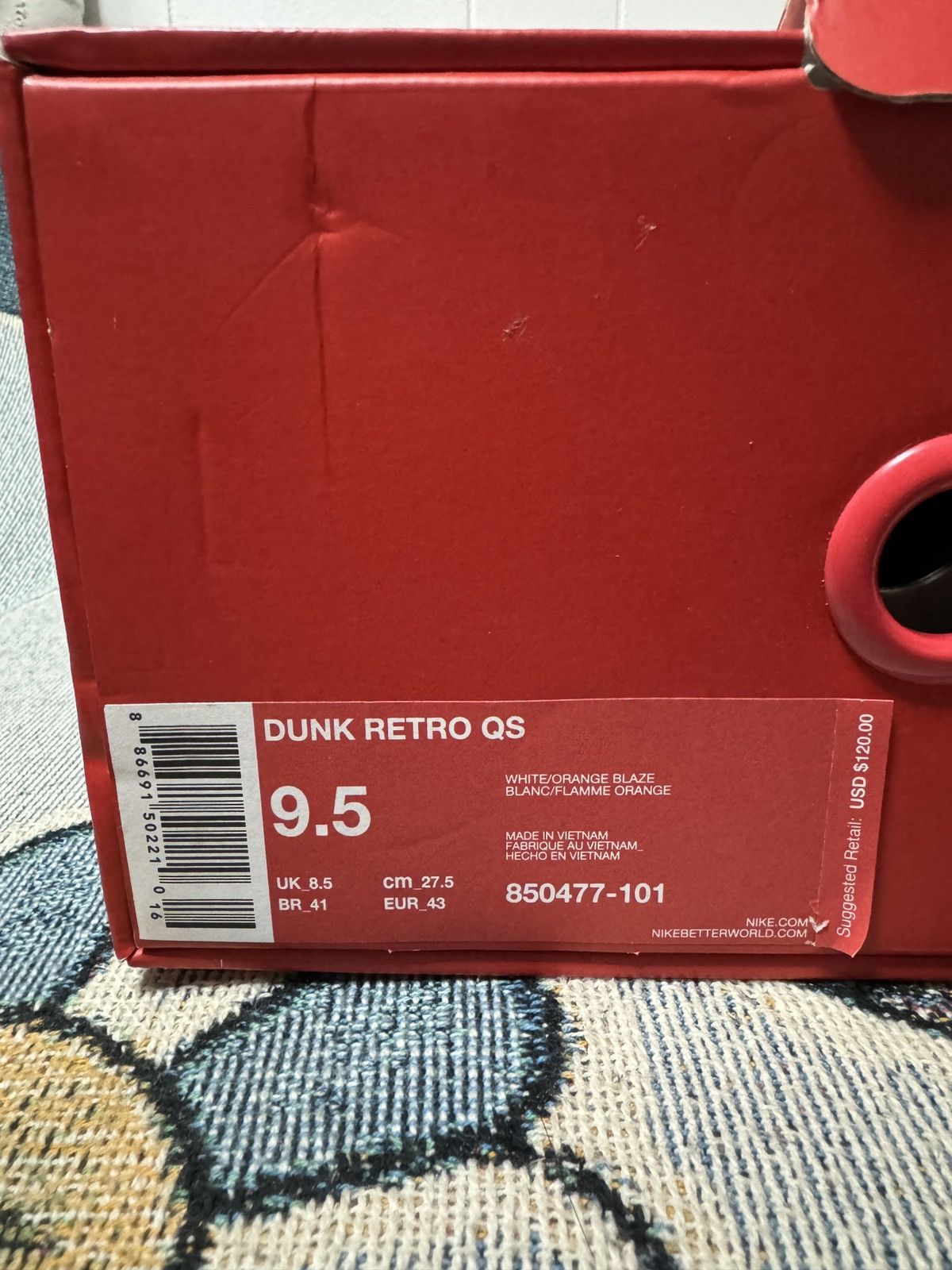 Nike NIKE DUNK HIGH RETRO QS - SYRACUSE 2016 Size US 9.5 / EU 42-43 - 8 Thumbnail