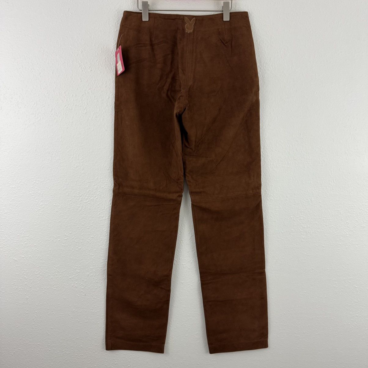 Playboy PLAYBOY Vintage Y2K 90s Brown Suede Bunny Bikercore Pant Size 26" / US 2 / IT 38 - 1 Thumbnail