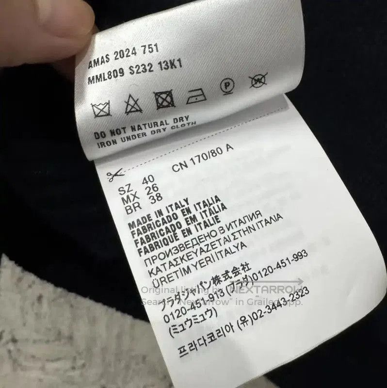 Miu Miu Miu Miu Navy Blue Cashmere Sweater . Size XXS / US 00 / IT 34 - 5 Thumbnail