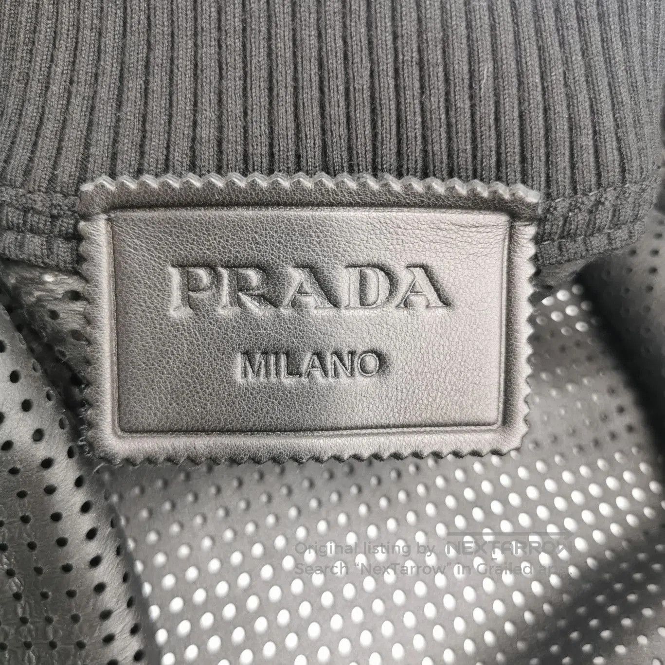 Prada Prada Black Leather Long Sleeve Jacket . Size US S / EU 44-46 / 1 - 5 Thumbnail