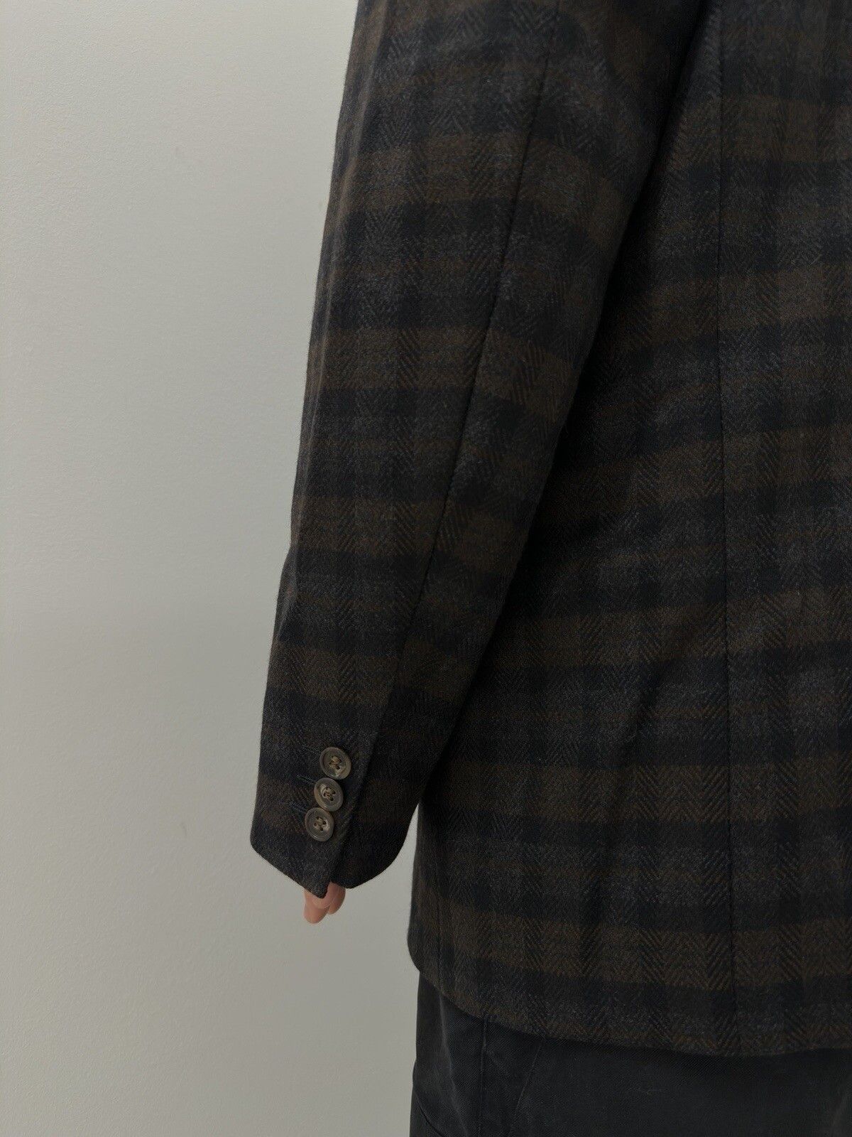 Hugo Boss Hugo Boss Wool Cashmere Blazer Coat Jacket Mens Plaid Size 42R - 10 Thumbnail
