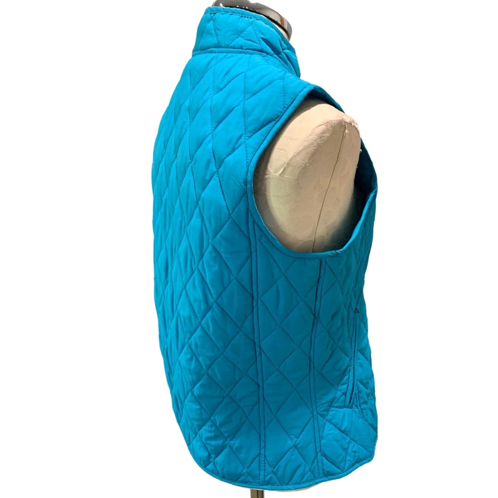 Altea VINTAGE Relativity Women's Teal Full Zip Quilted Vest Shirt? Size M / US 6-8 / IT 42-44 - 5 Thumbnail