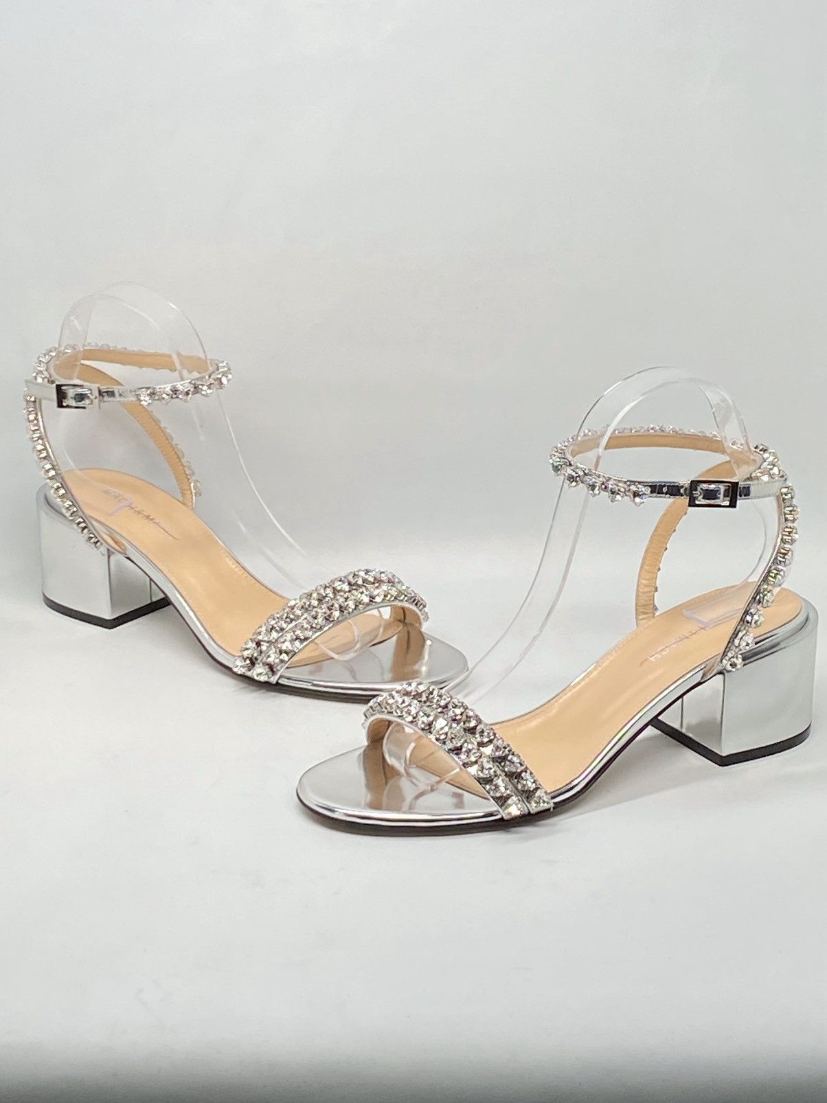 MACH & MACH Mach & Mach Audrey Embellished Leather Ankle Sandals size 38 Size US 8 / IT 38 - 4 Thumbnail