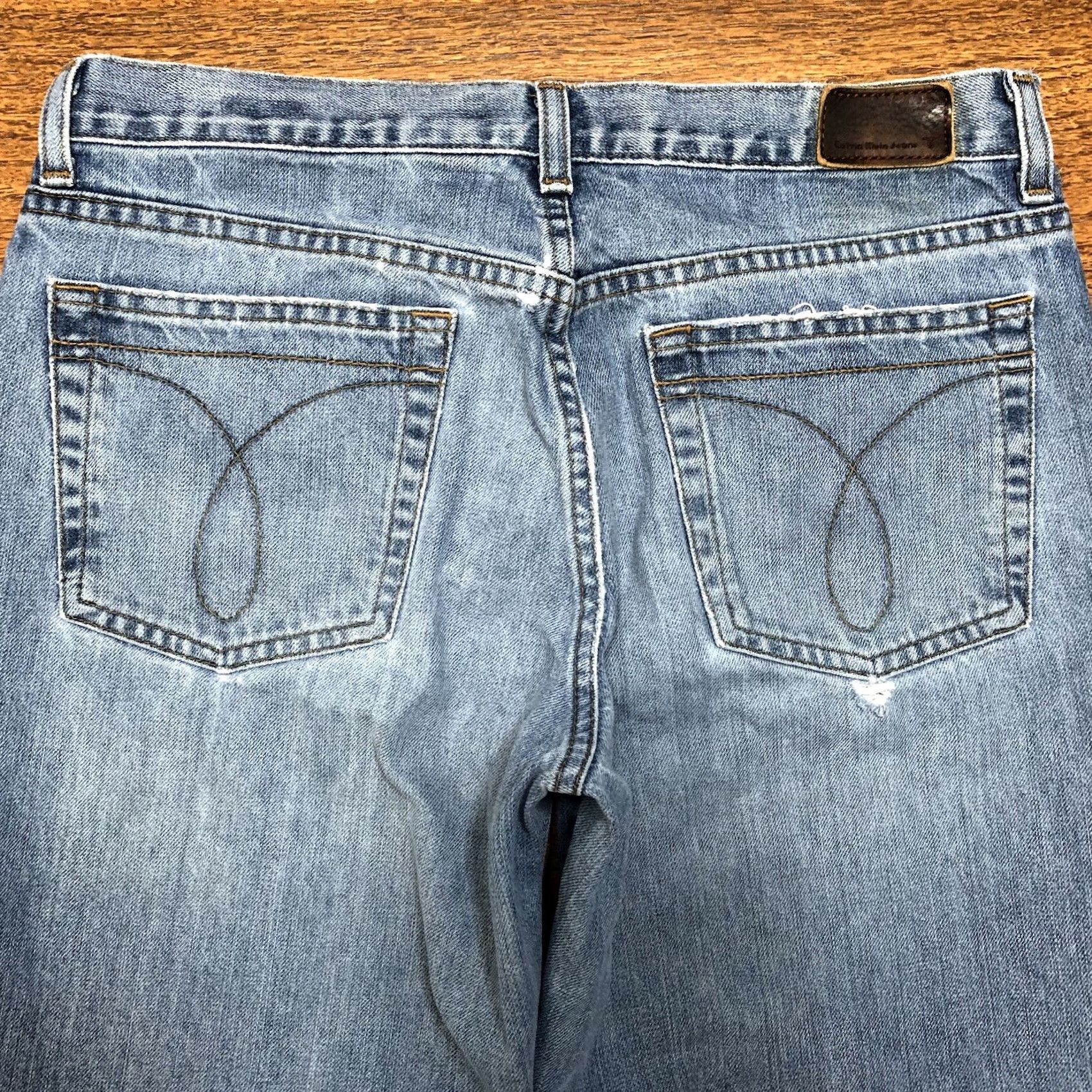 Calvin Klein VINTAGE Calvin Klein Jeans Bootcut Womens 6 Inseam 29 Light Blue Stone Wash 90s 80s USA Denim 100% Cotton Regulars Boys Girls Mens Womens Size 28" / US 6 / IT 42 - 3 Thumbnail