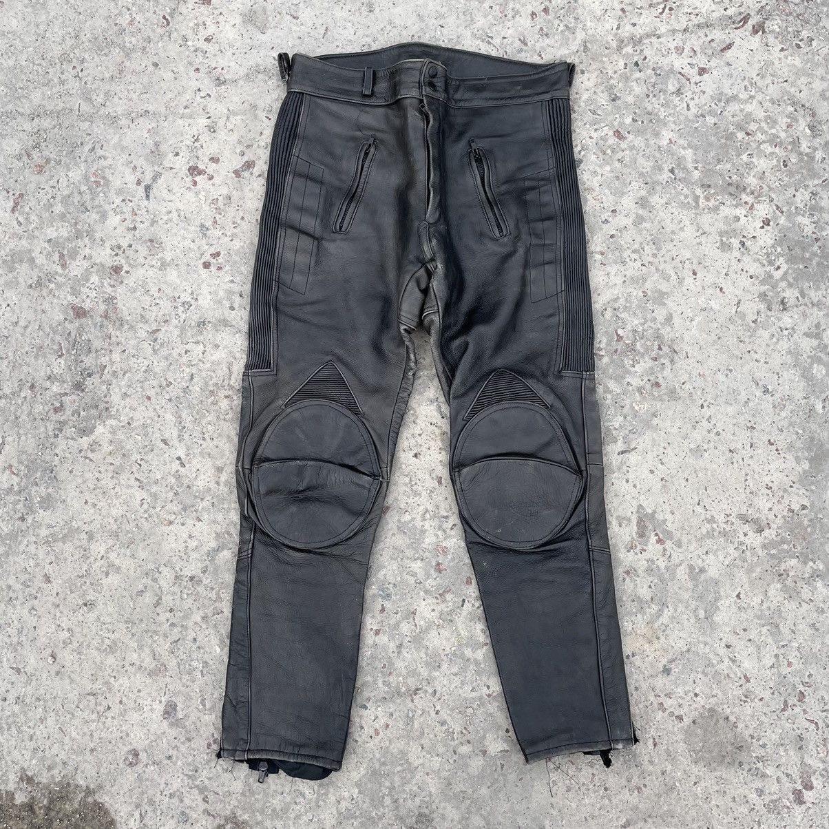 Other Vintage Moto Leather Pants 52 90s USA Hype Japanese Style Size US 33 - 1 Thumbnail