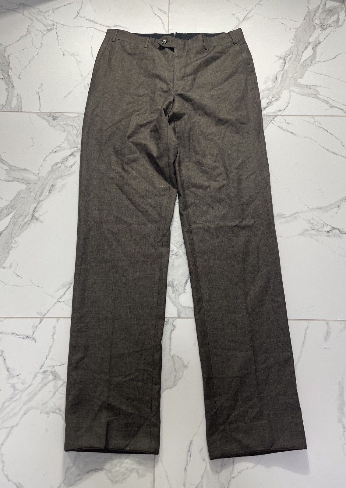 Corneliani Brown Suit Size L Super 110s Extrafine Merinos