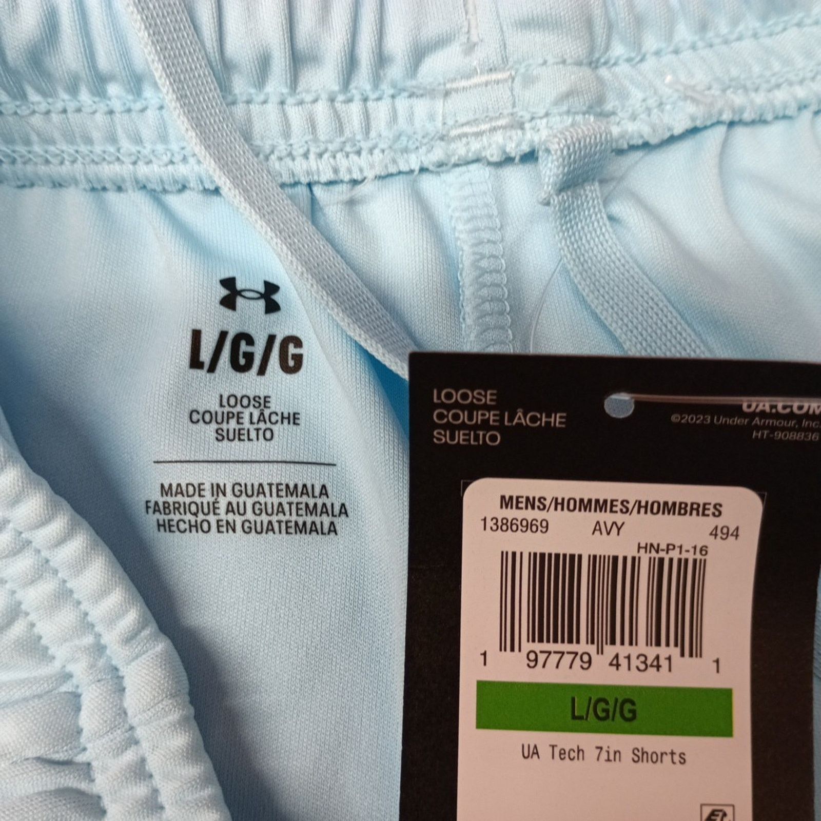 Under Armour Under Armour Men’s Tech 7 inch Shorts Size L Sky Blue Loose Size US 30 / EU 46 - 4 Thumbnail