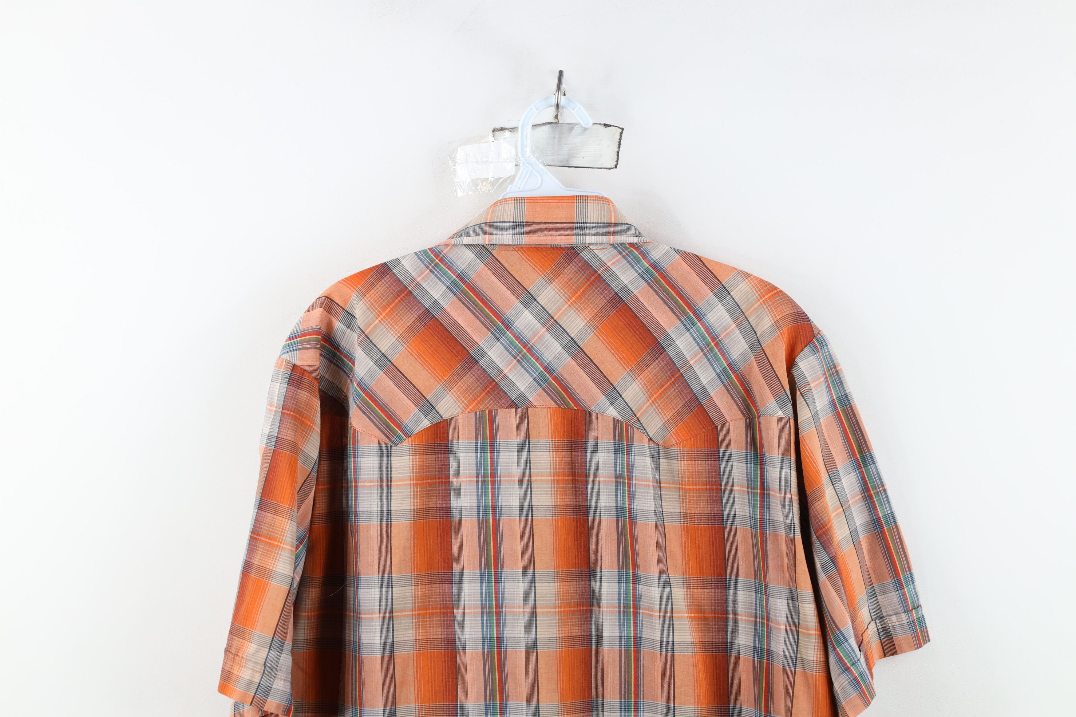 Vintage Vintage 70s Streetwear Rodeo Cowboy Button Shirt Plaid Size US L / EU 52-54 / 3 - 11 Thumbnail