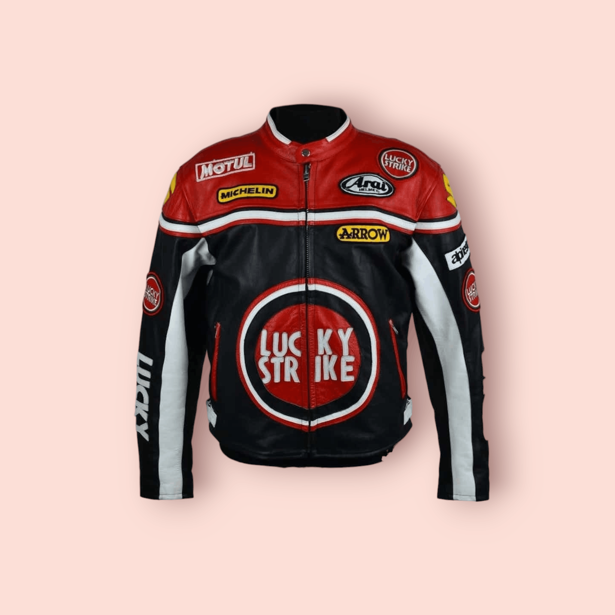 Leather Jacket × Racing × Vintage Vintage 🔥 Lucky Strike Racing Leather ...