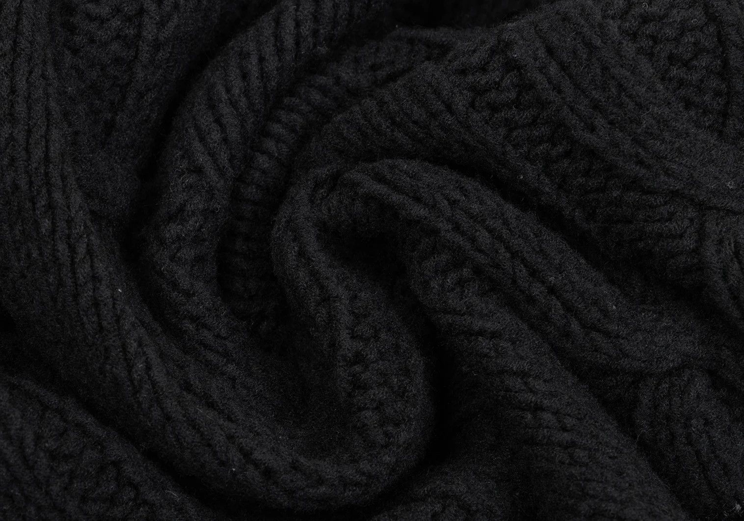 Jean Paul Gaultier Wool Blend Cable Knit Sweater in Black, Size F Size US M / EU 48-50 / 2 - 13 Thumbnail