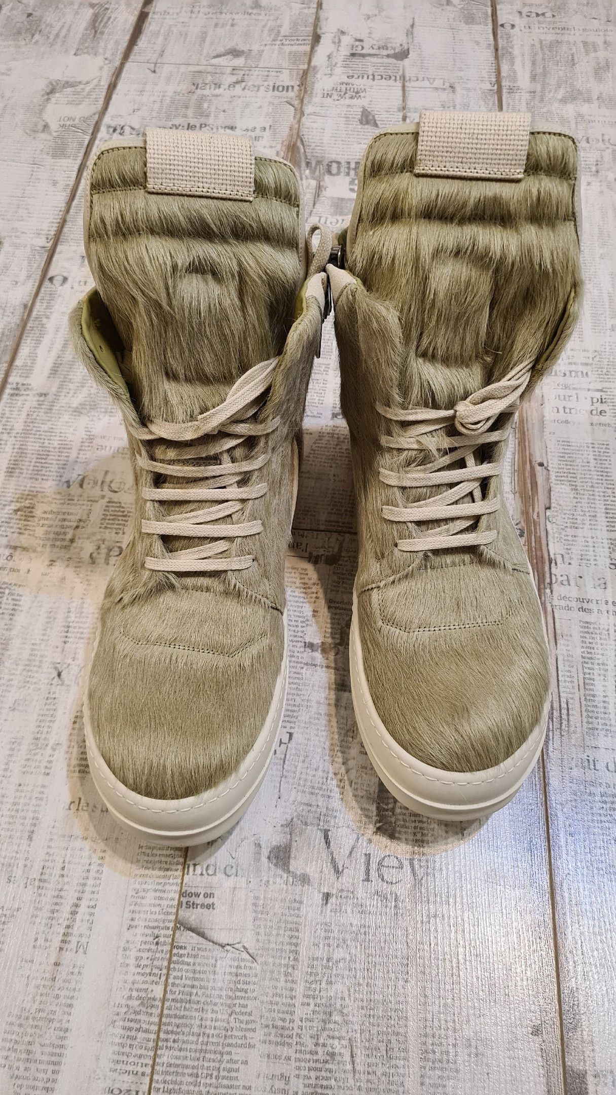 Rick Owens Rick Owens Geobasket Pony Hair Luxor Dirty Acid Size US 11 / EU 44 - 6 Thumbnail