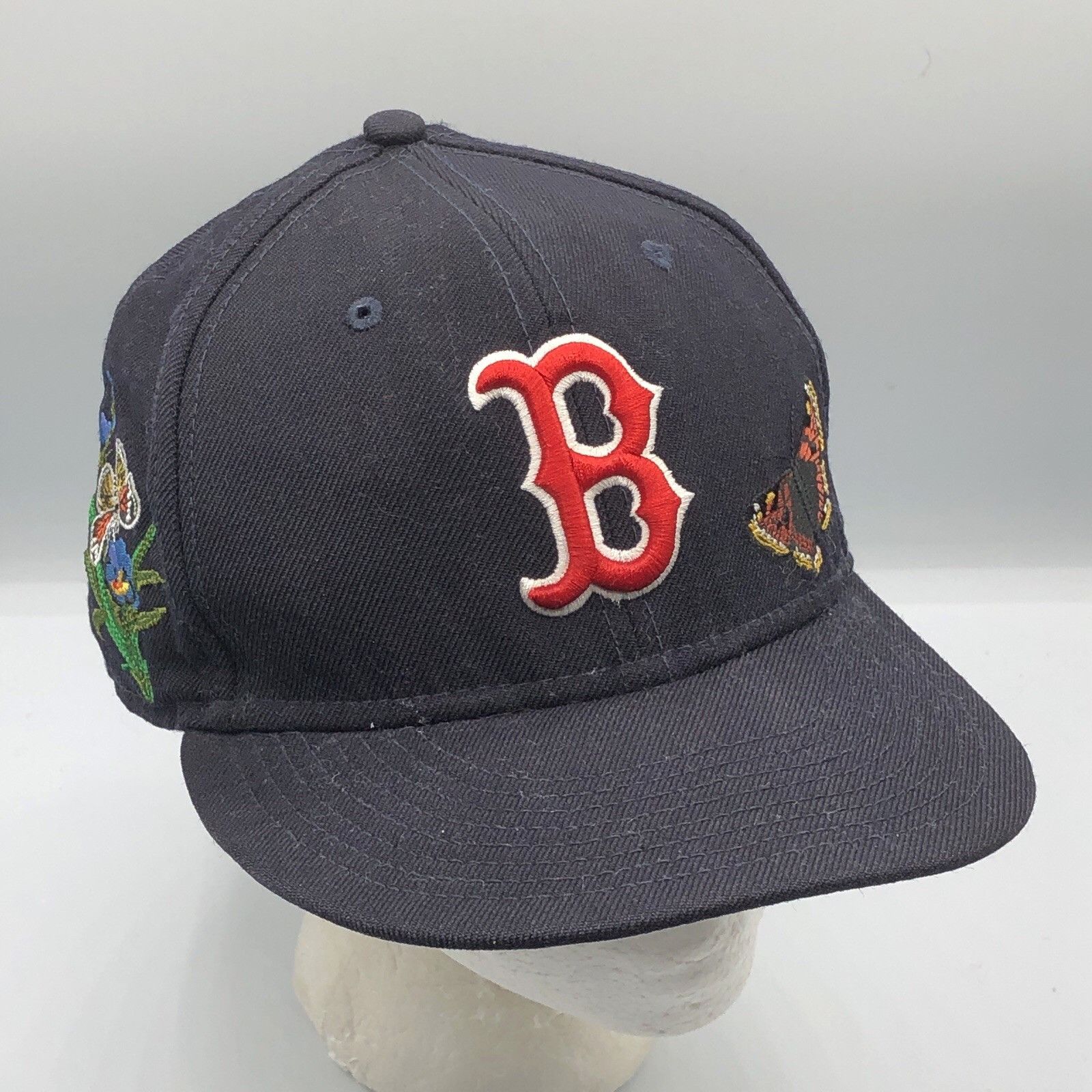 New Era New Era FELT Boston Red Sox Fitted Butterfly Garden Wool Hat Size ONE SIZE - 2 Thumbnail